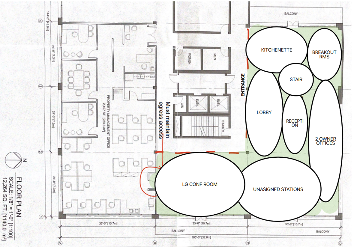 Bubble Diagram Floor One