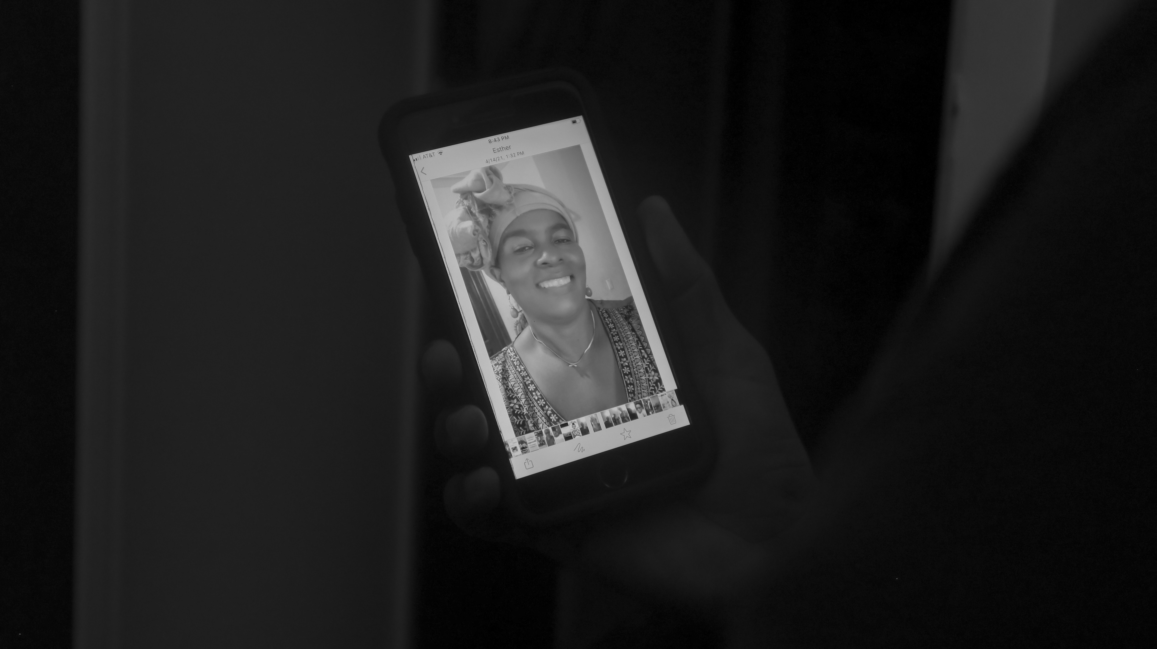 "No, this is a better one." Jean shows me a photo of his sister, Esther, he saved in his phone. If it arrives early, she will receive barrels of perishables and clothes right before Christmas.
