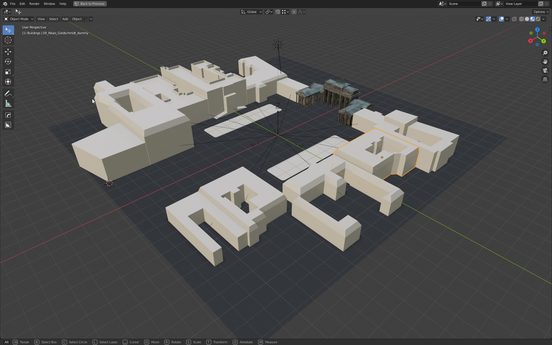 3D Blocking zu nach historischen Vorgaben