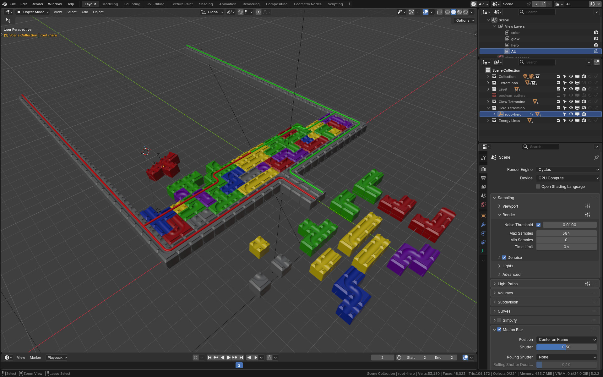 Vorbereitung in Blender