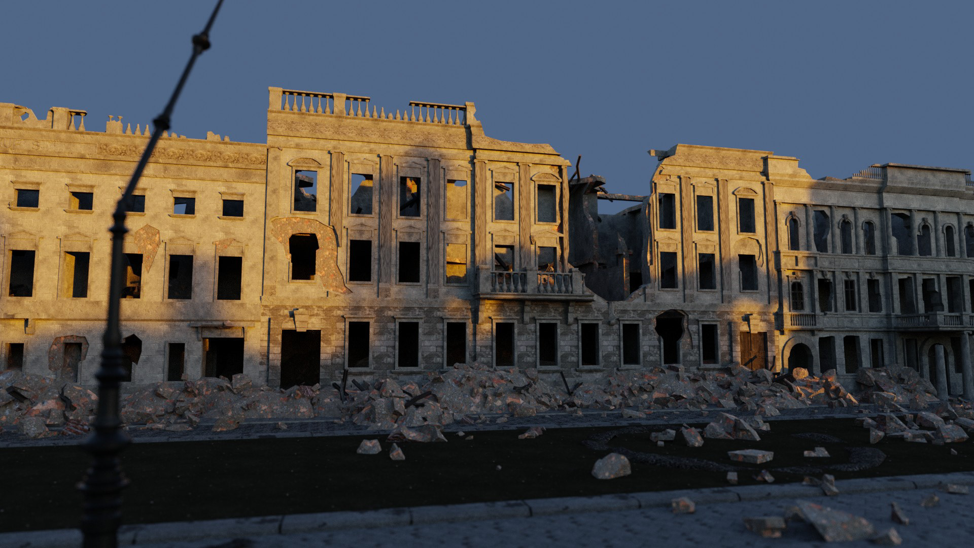 AR Version des Pariser Platz nach der Zerstörung im 2. WK