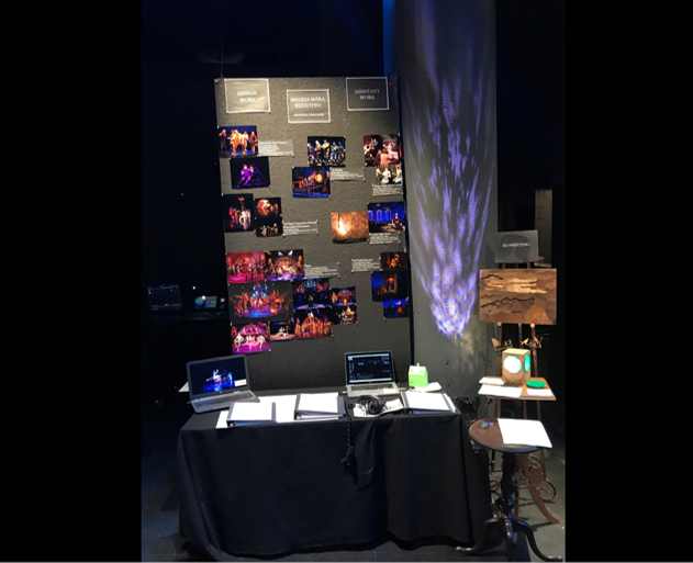 Portfolio station at UofM 's MFA Showcase
