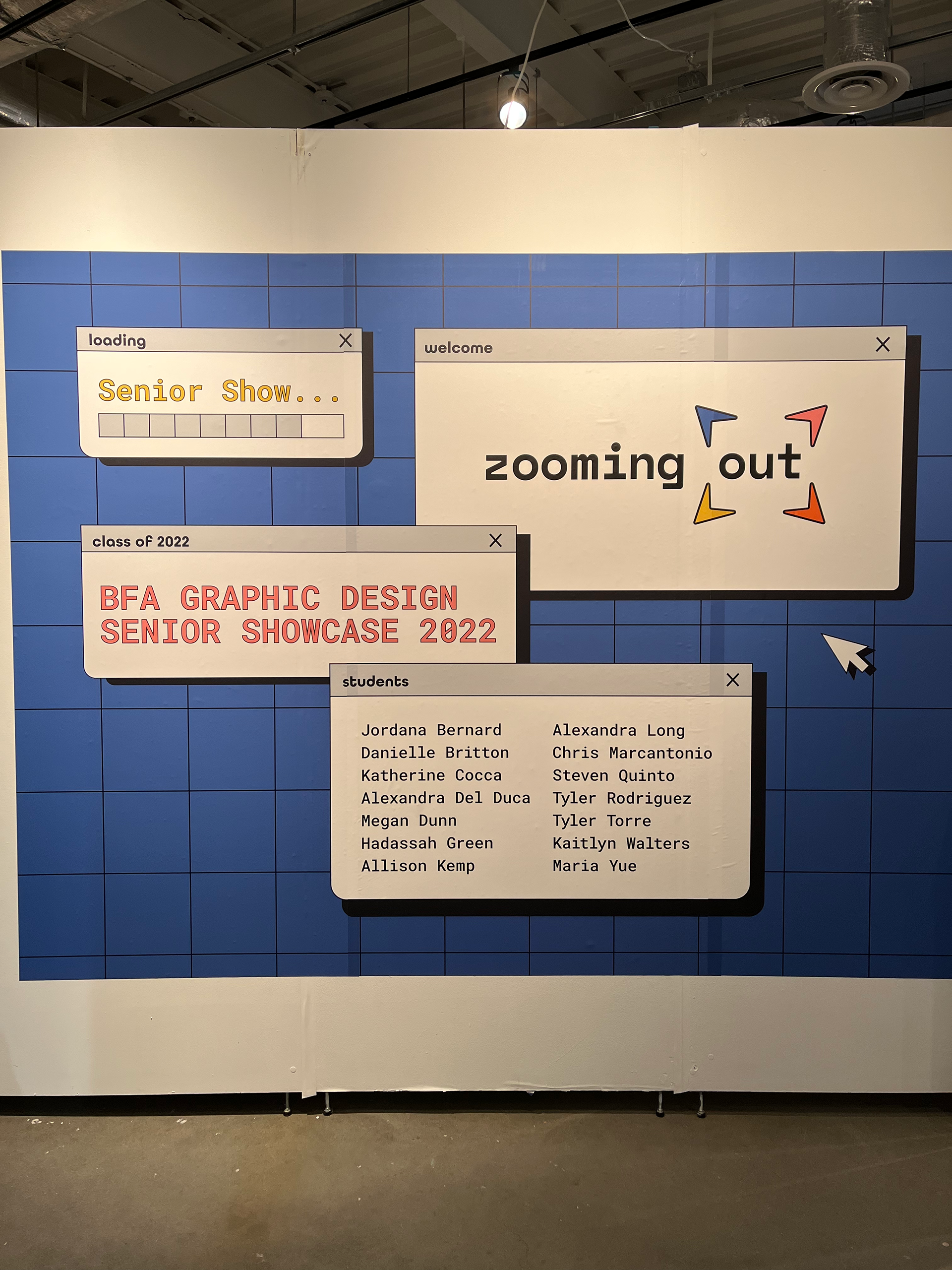 wall graphic at the exhibition