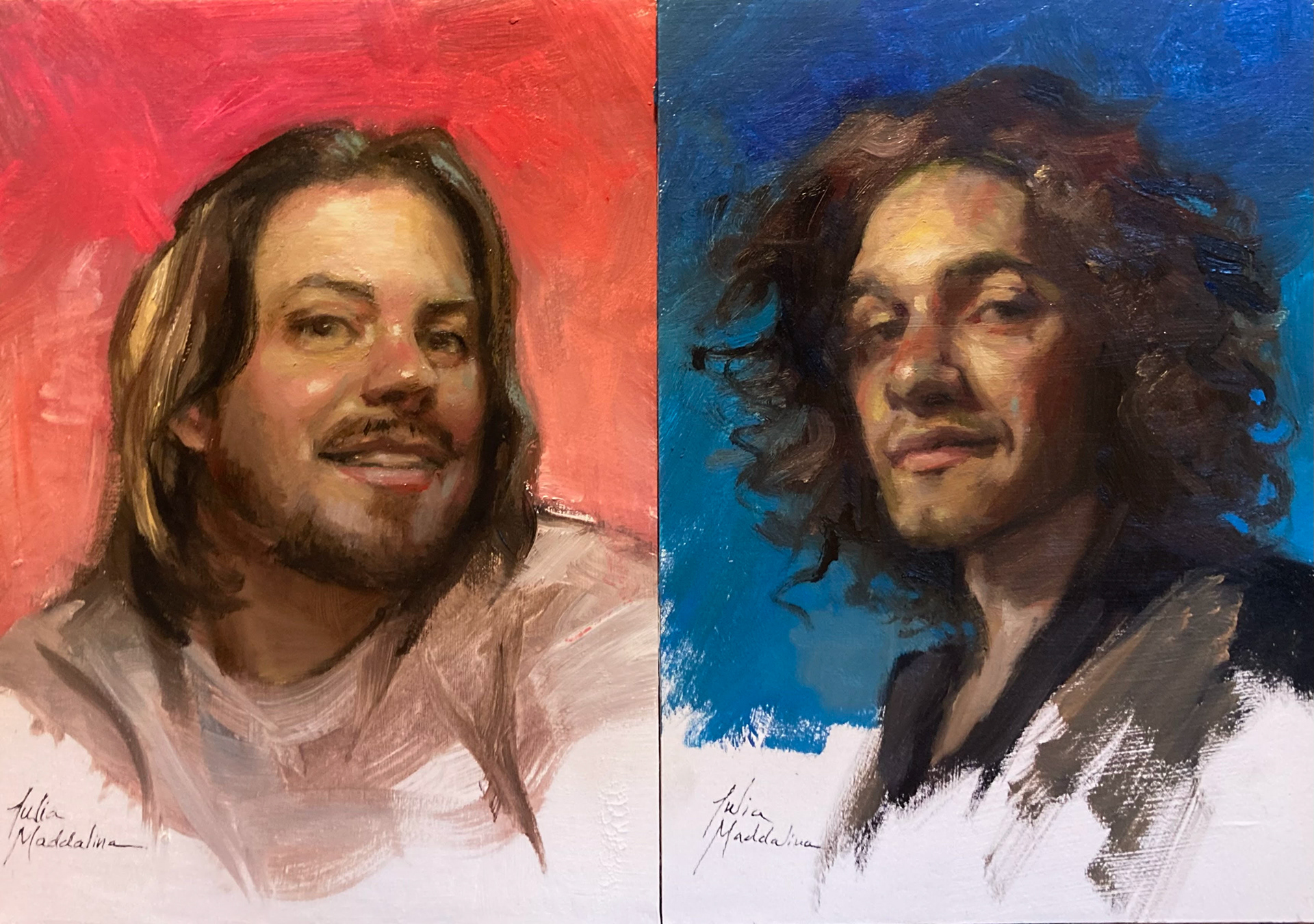 "Game Grumps" - Oil paint, 5x7"