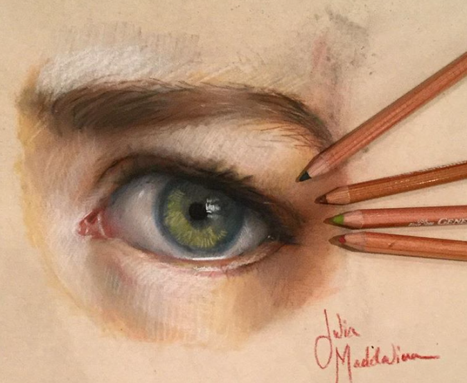 General Multi-Pastel Pencil Eye