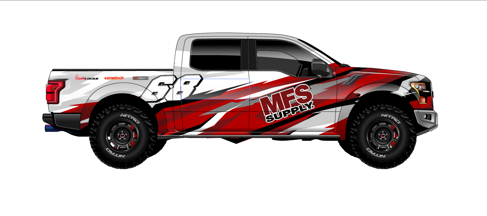 Custom Race Pickup Livery Design