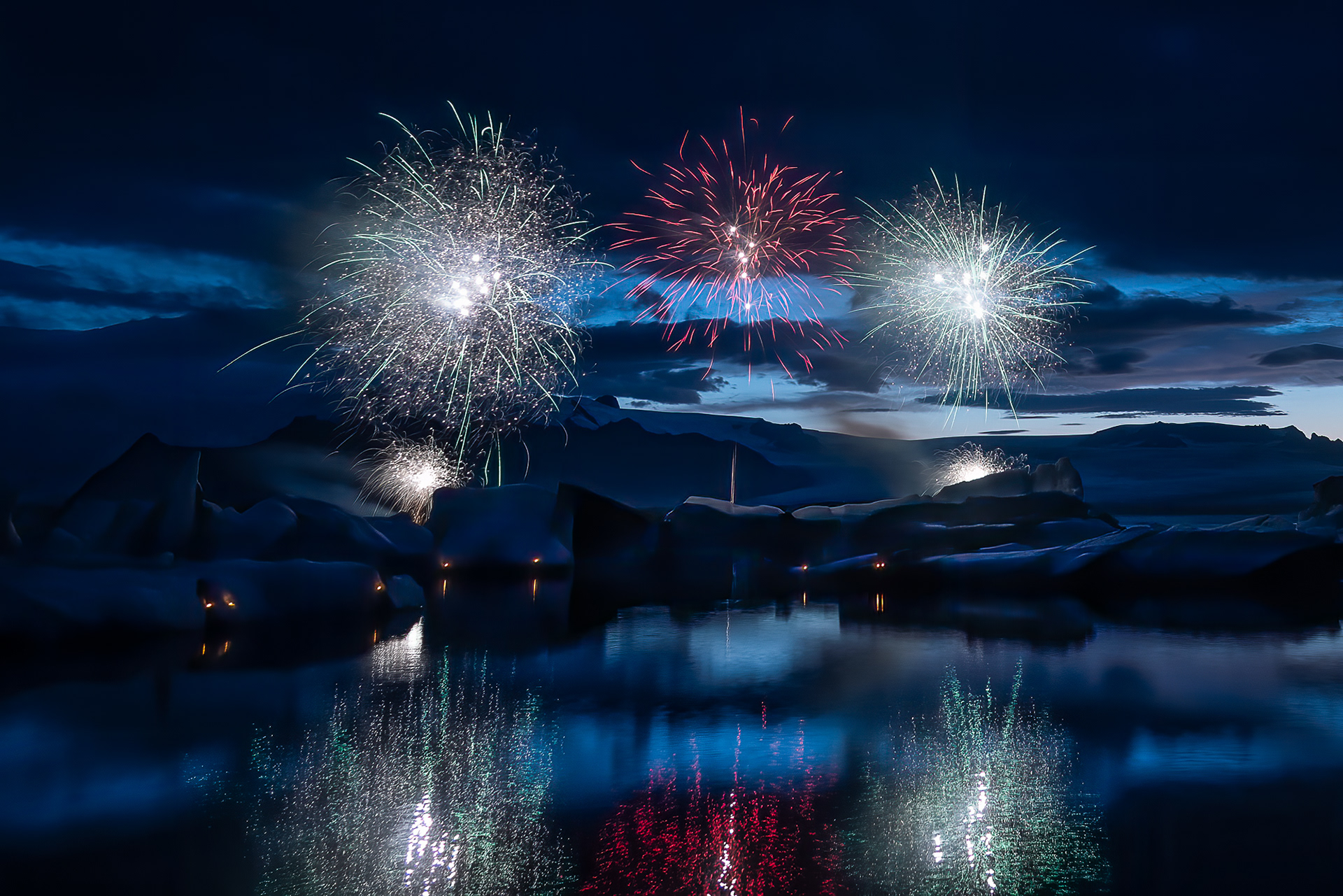 Fireworks over the lagoon