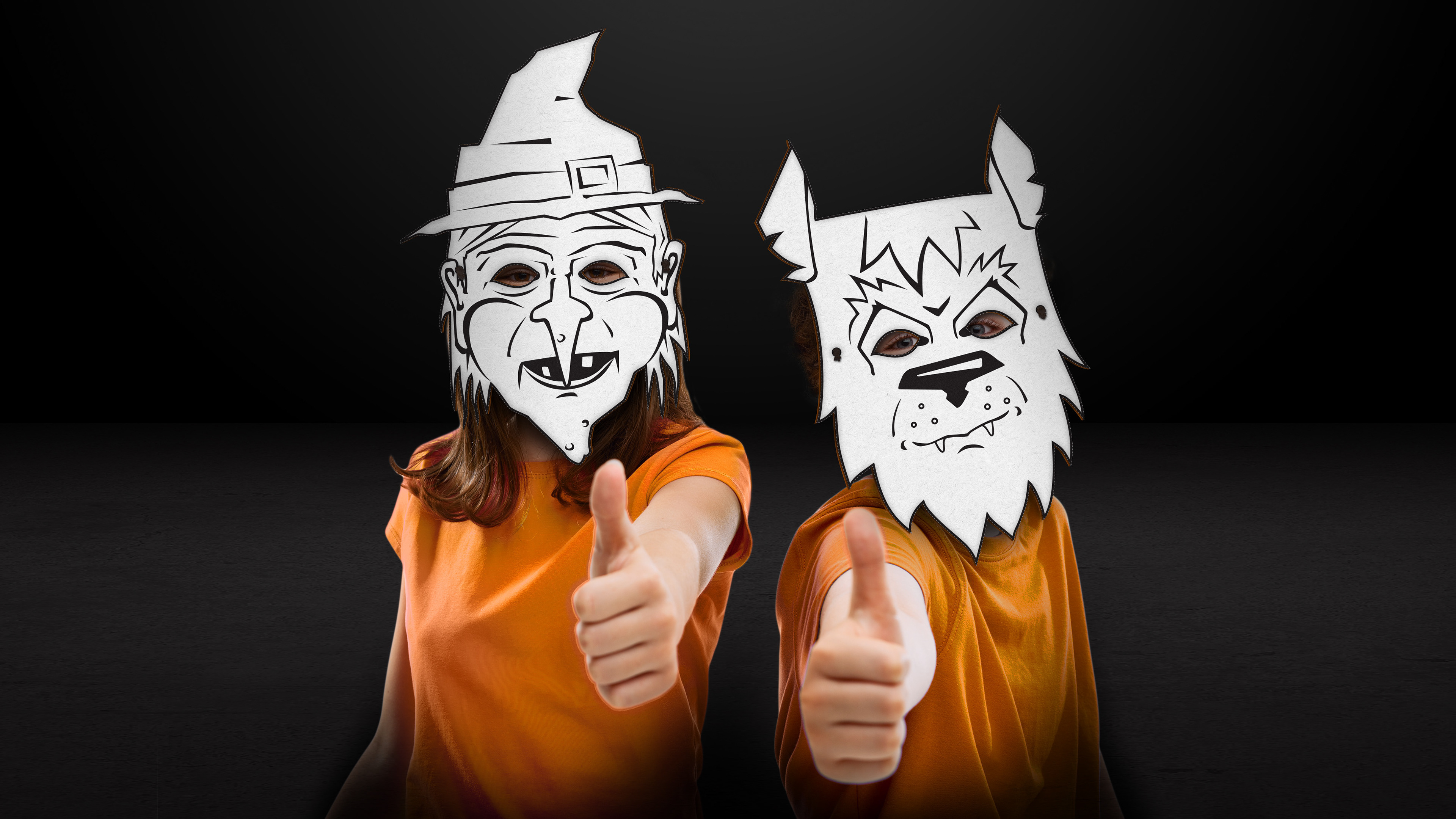 Children in masks cut from Snyder of Berlin box concept by Andrew Thompson