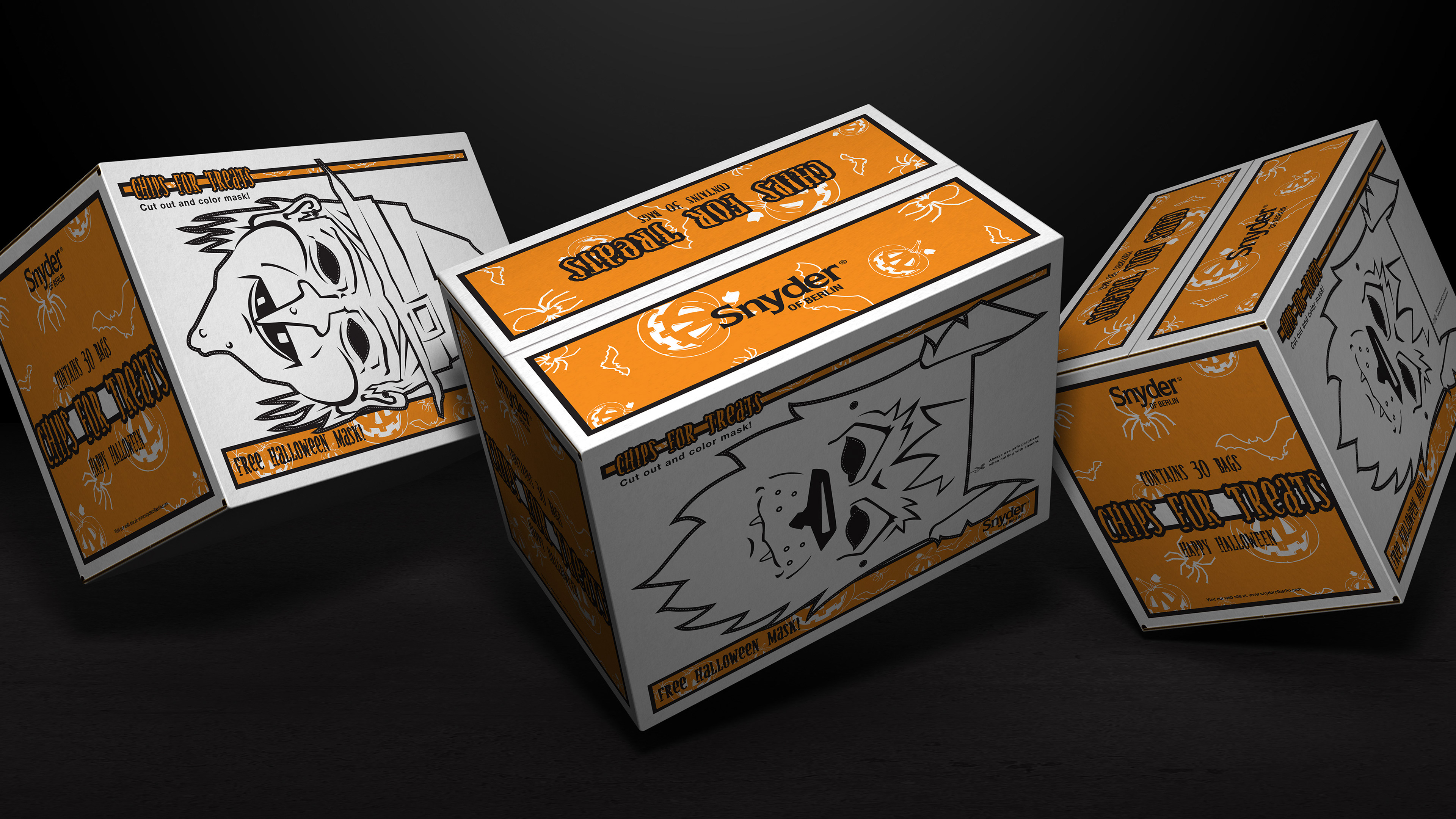 Photoshop 3D Concept art for Snyder of Berlin's Halloween Box designed by Andrew Thompson