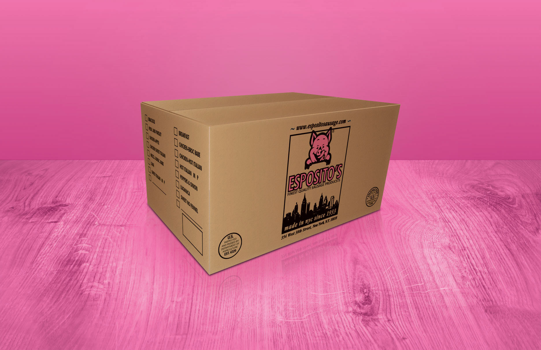 Illustrator 3D rendered Esposito's box concept by Andrew Thompson