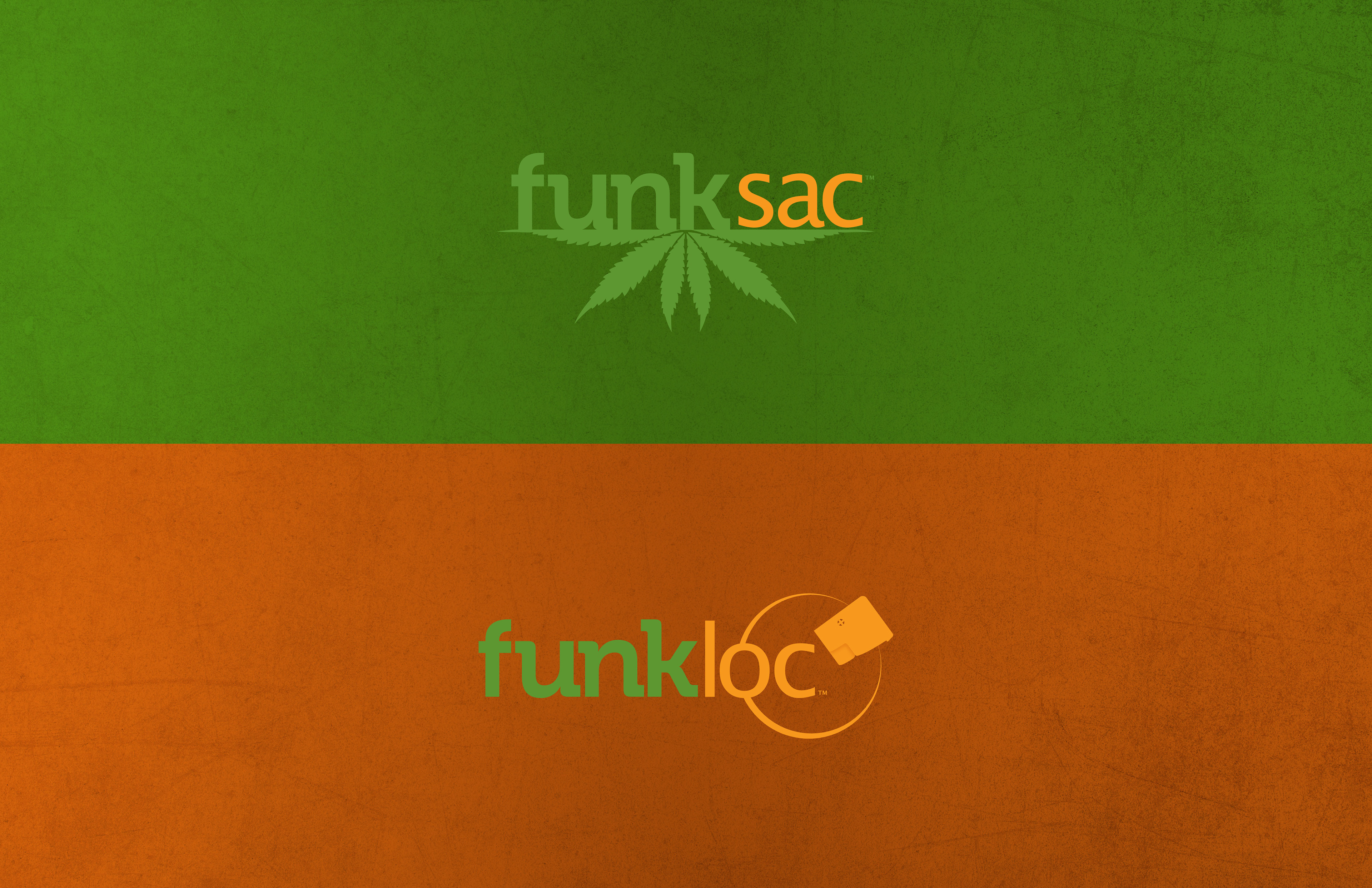 Funk Sac and Funk Loc logo concepts by Andrew Thompson