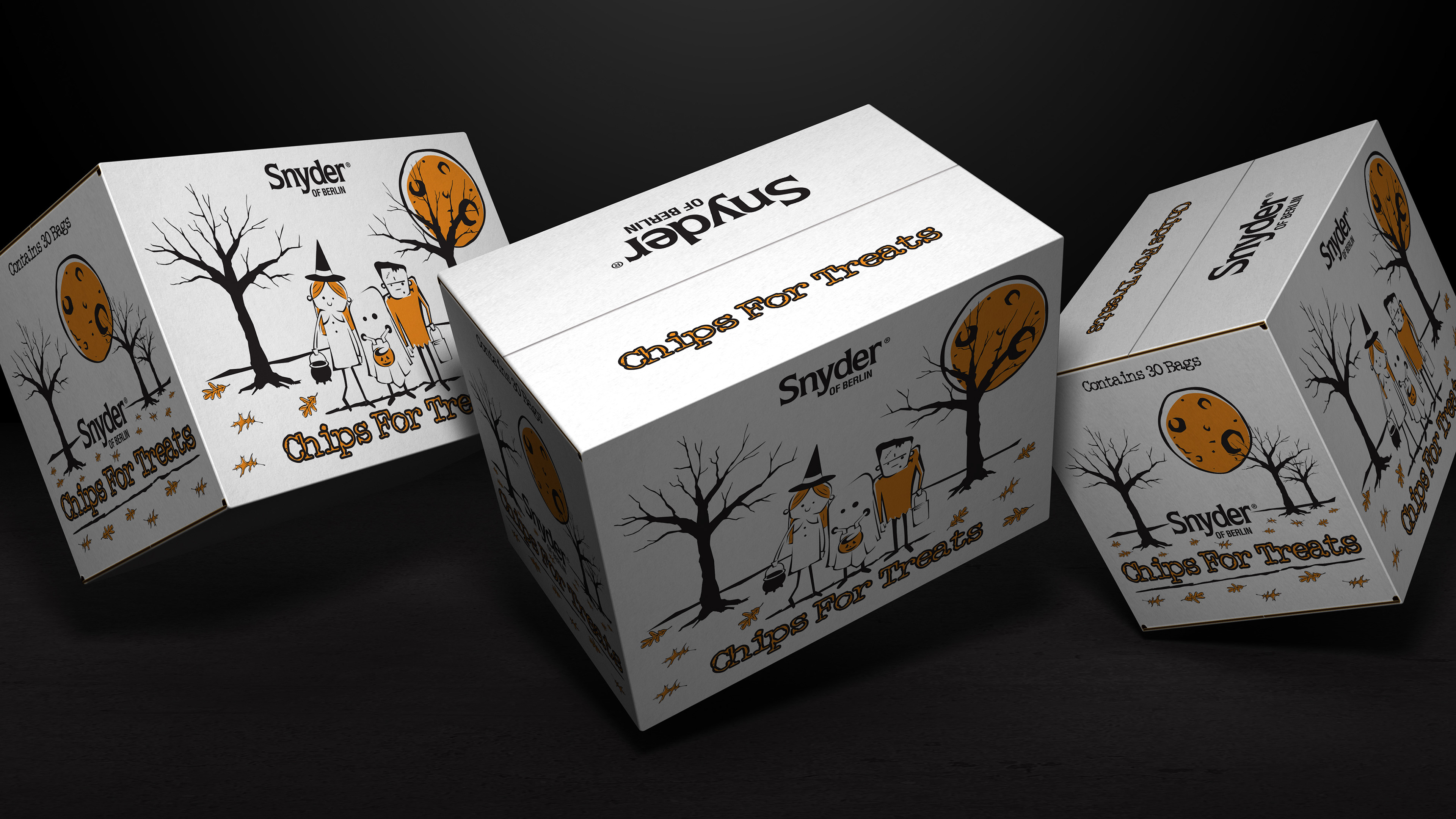 Photoshop 3D Concept art for Snyder of Berlin's Halloween Box designed by Andrew Thompson