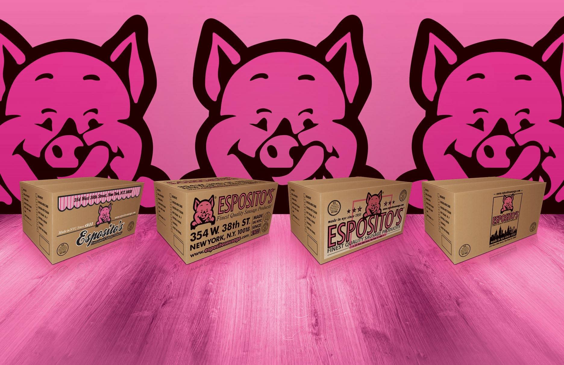 Illustrator 3D rendered Esposito's box concepts by Andrew Thompson