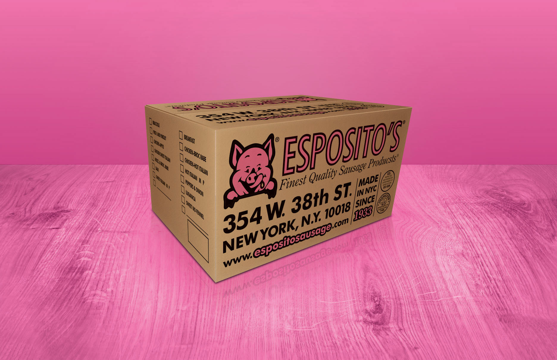 Illustrator 3D rendered Esposito's box concept by Andrew Thompson
