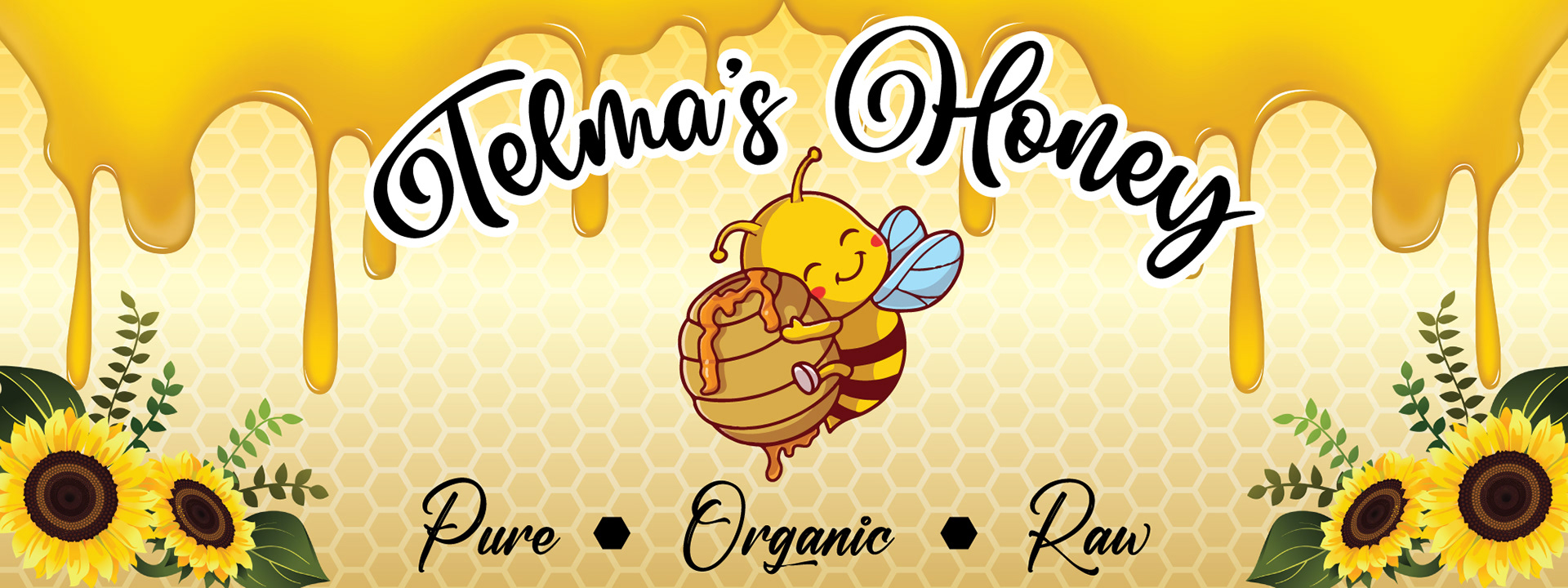 Banner designed for a small honey shop