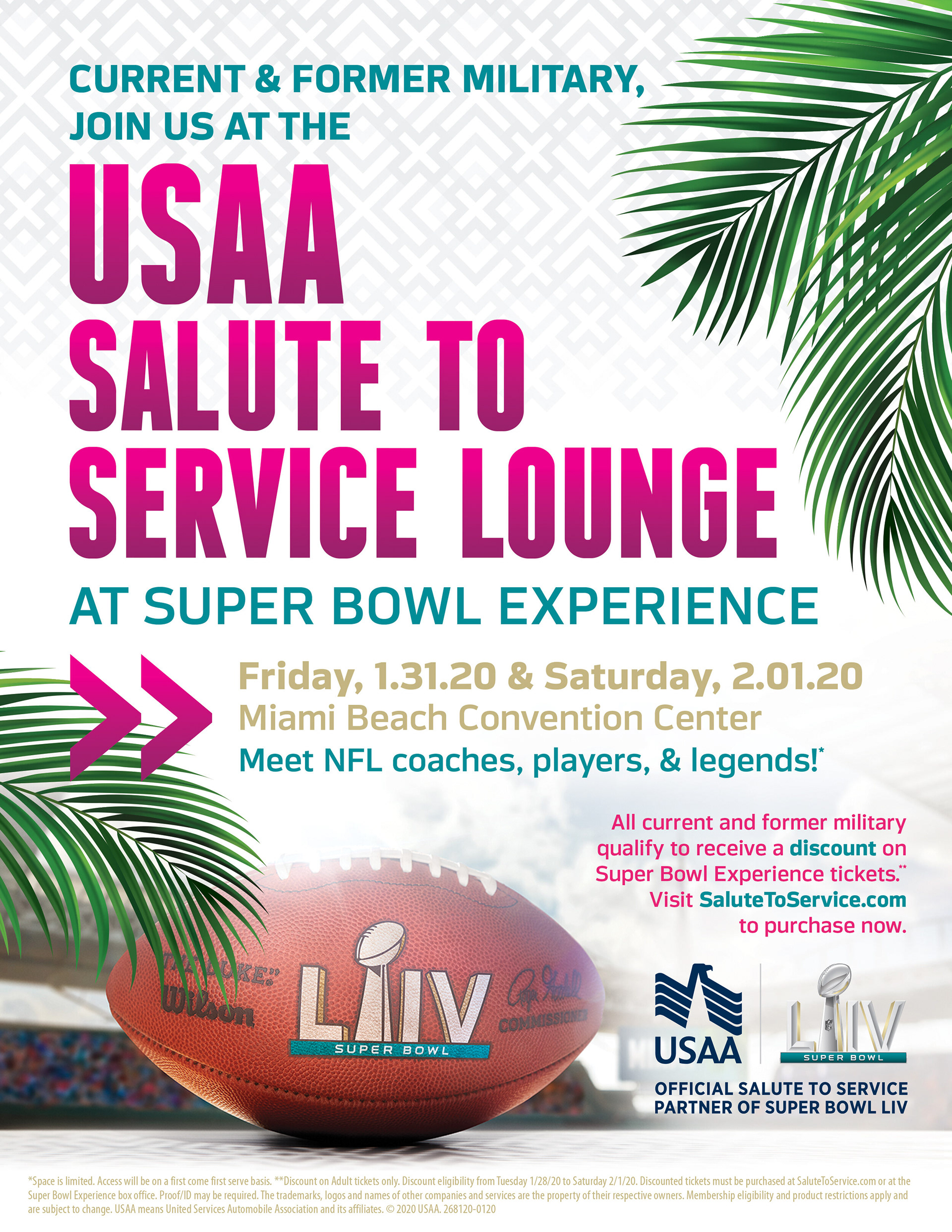 USAA, Lowe's and the NFL salute service with Military Appreciation Day at  Super Bowl Experience