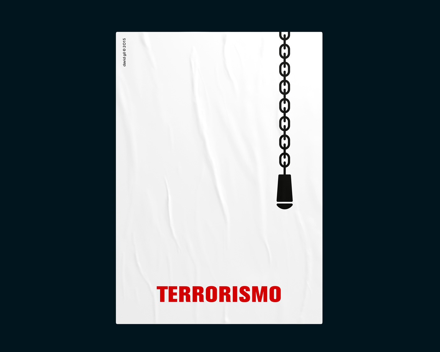David Gil — 1000 affiches pour dire, Terrorismo, Poster