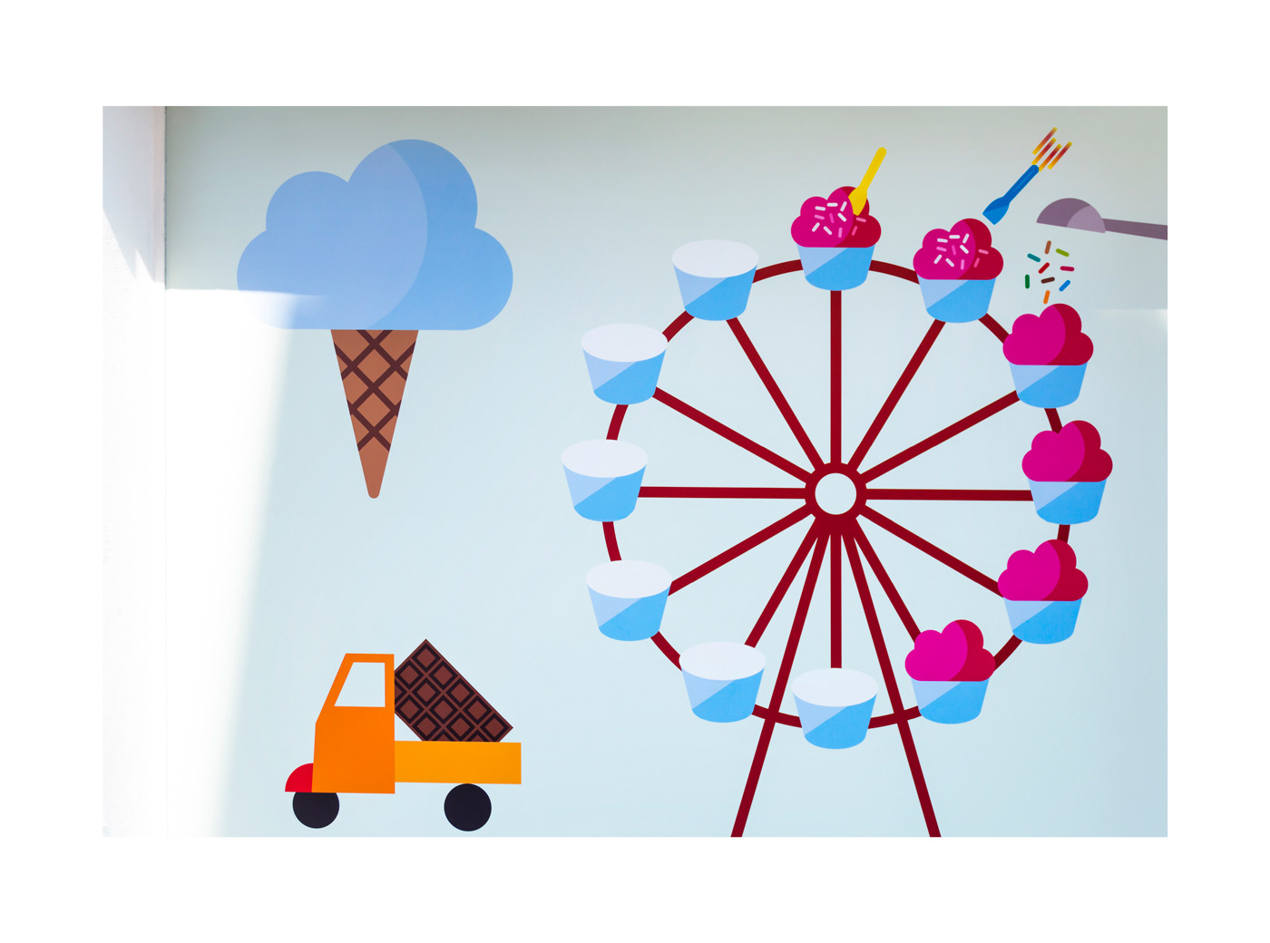 David Gil — Ice cream shop, archigraphy, detail