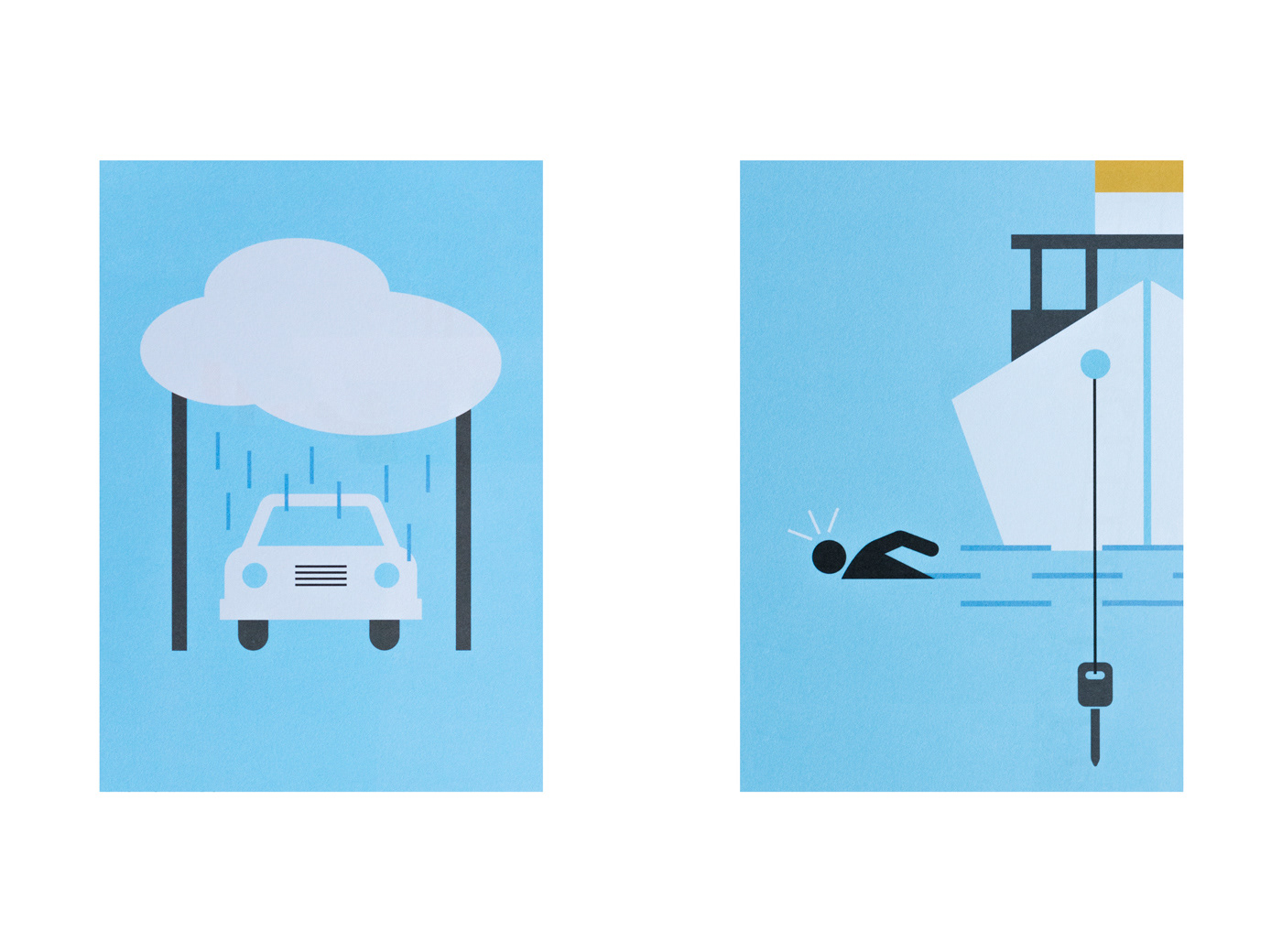 David Gil — Parcheggio MarcoPolo, check-in office archigraphy, pictographic illustration