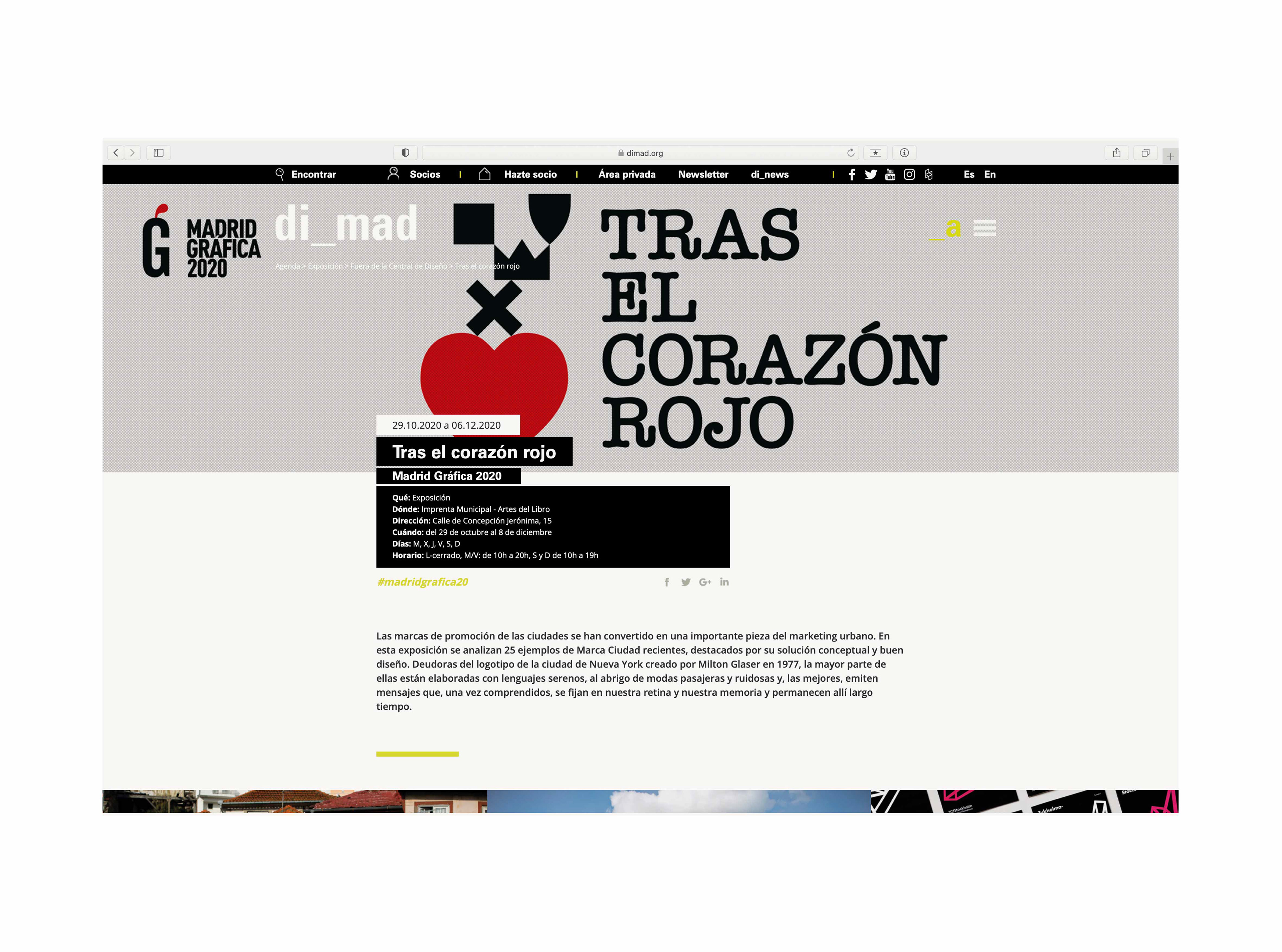 David Gil — Tras el corazón rojo, web promotion