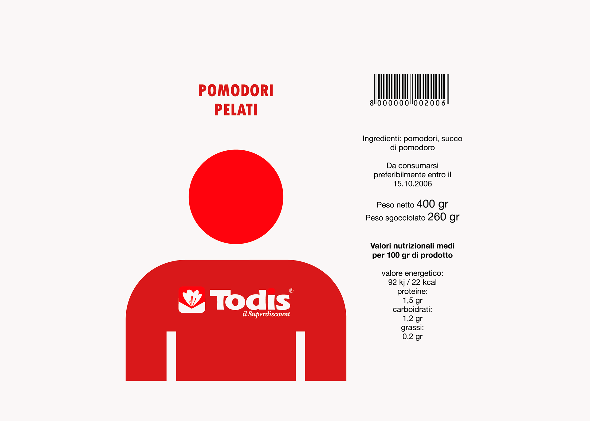 David Gil - Packaging, Conserve d'autore, dettaglio etichetta