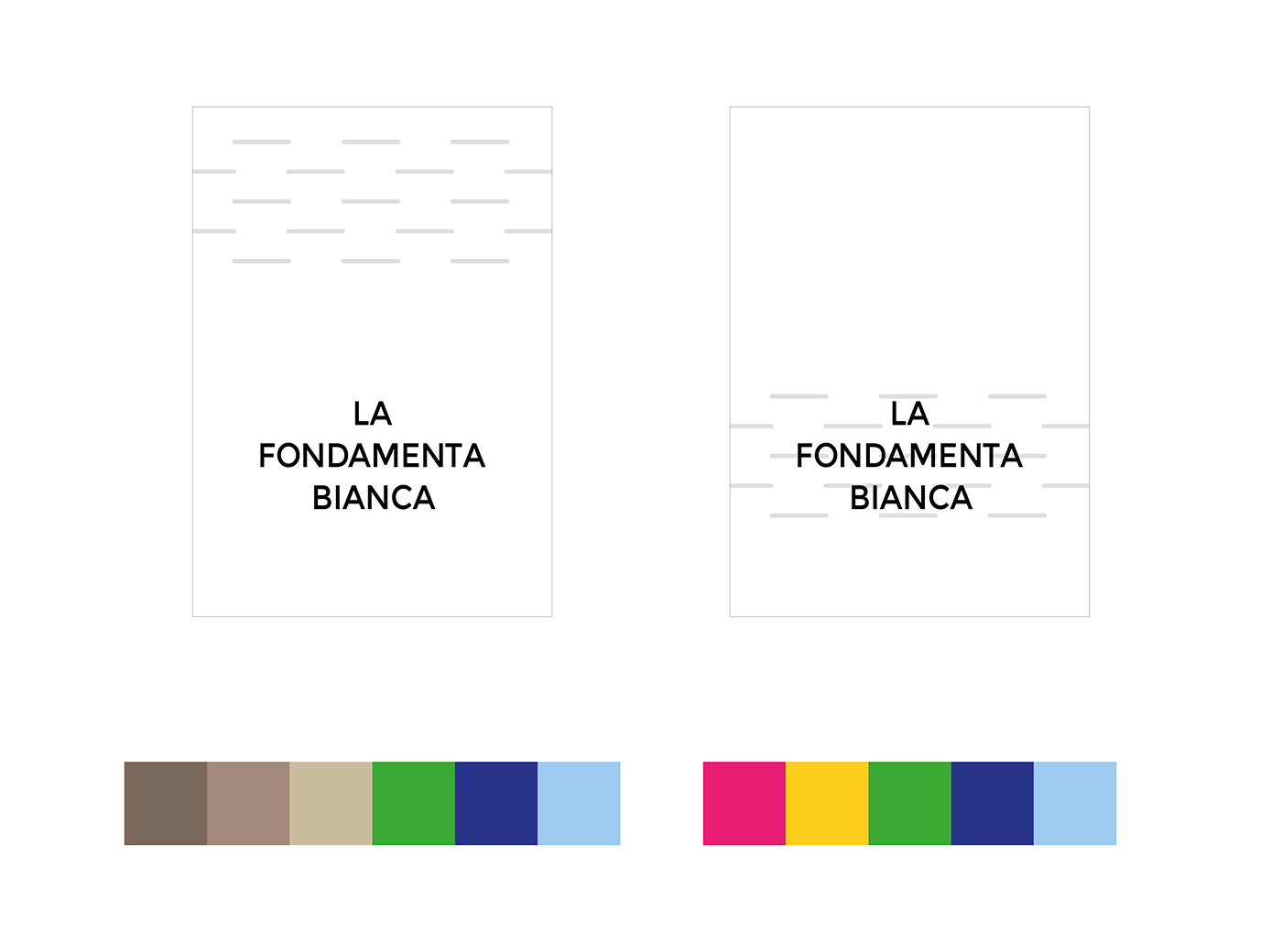 David Gil — La Fondamenta Bianca, visual identity, layouts