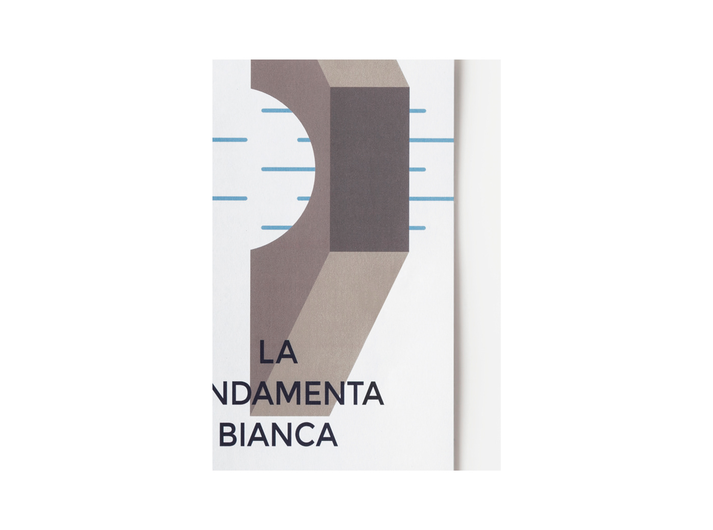 David Gil — La Fondamenta Bianca, visual identity, depliant 2017