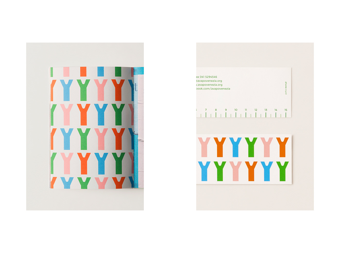 David Gil — Avapo Venezia, Brand identity, promotional booklet + bookmark