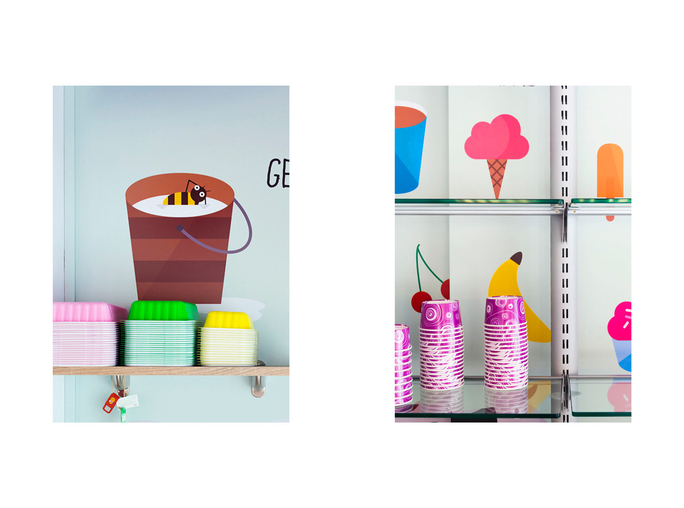 David Gil — Ice cream shop, archigraphy, detail