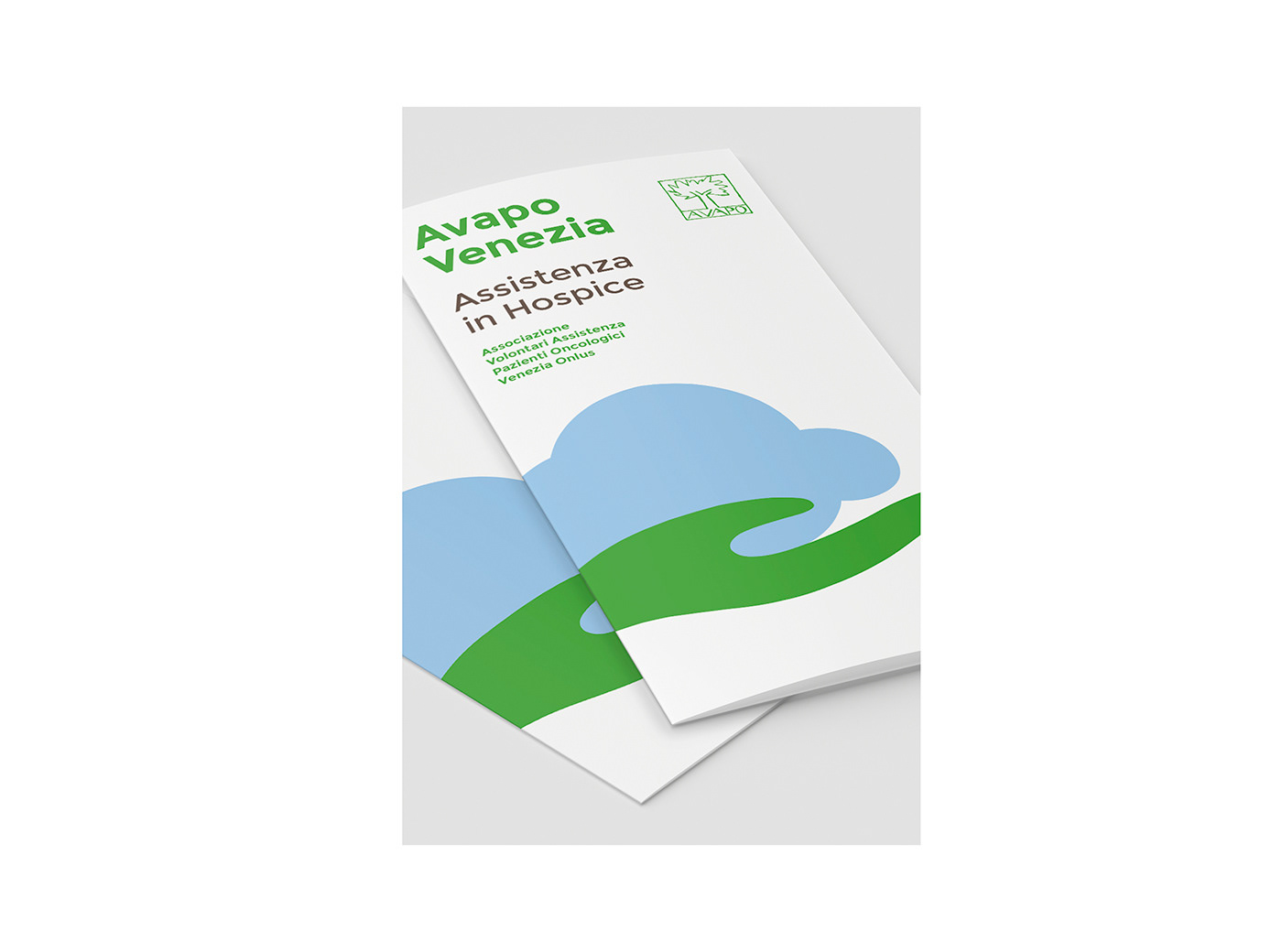 David Gil — Avapo Venezia, Brand identity, Hospice flyer