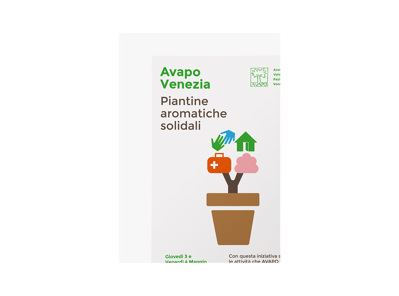 David Gil — Avapo Venezia, Brand identity, poster Piantine solidali