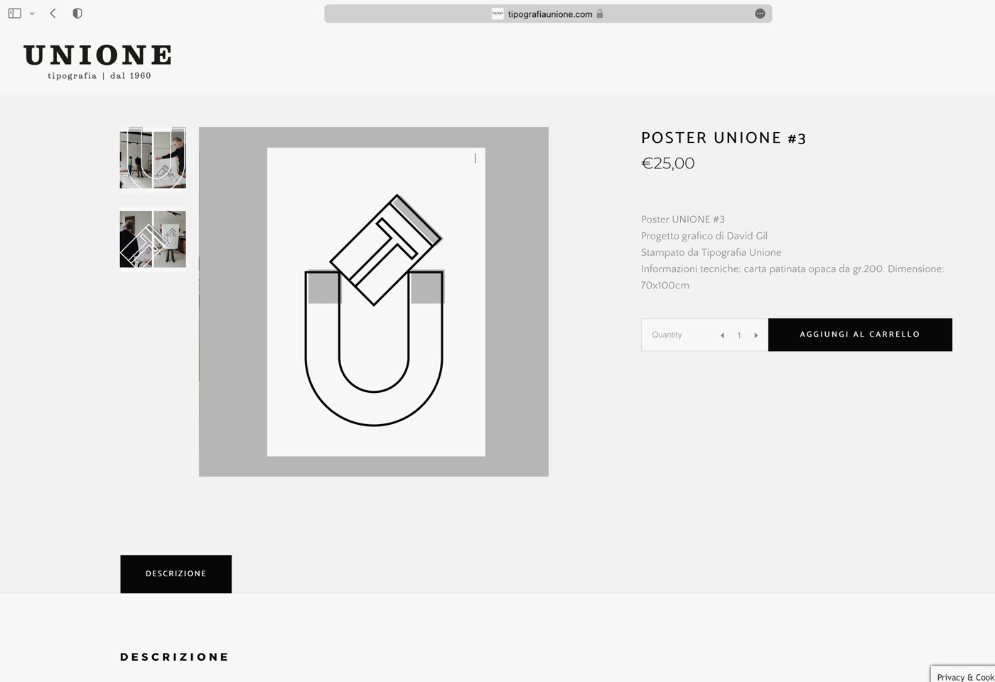 David Gil — Poster, Tipografia Unione, corporate poster, buy poster!