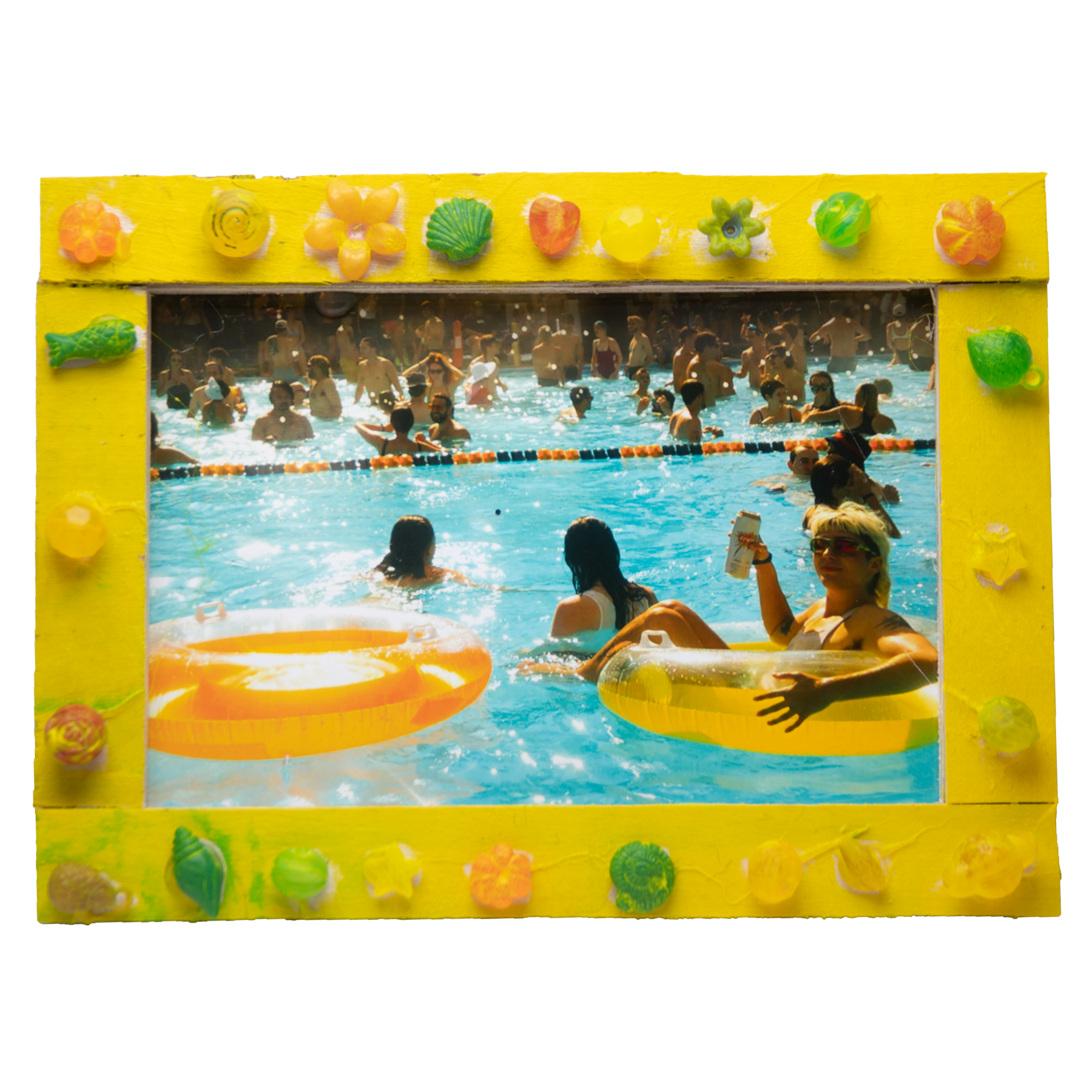 silas chillin in a pool tube during the pool party sustain-release yr 7