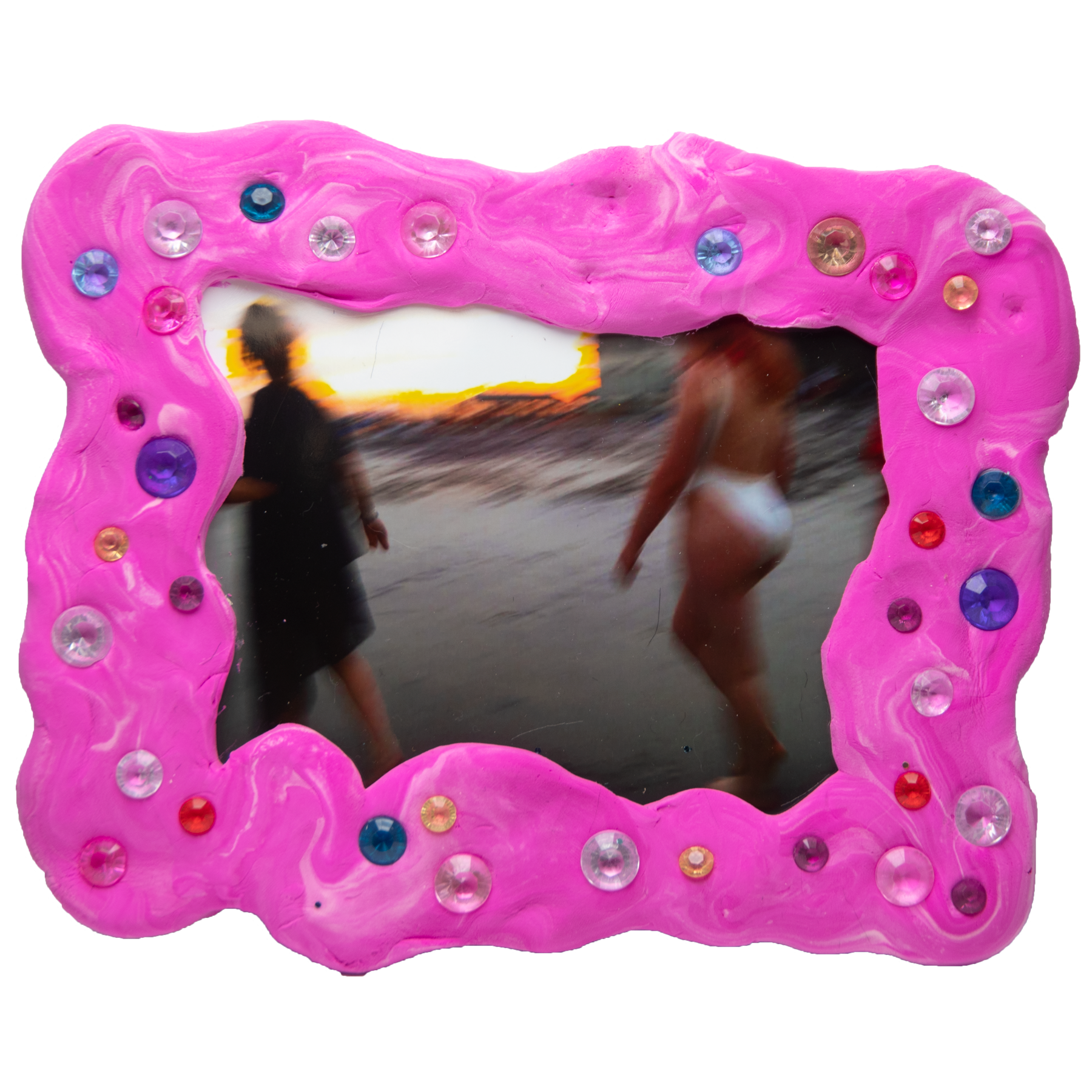 nicho and cassie at the first beach day of the summer 2021