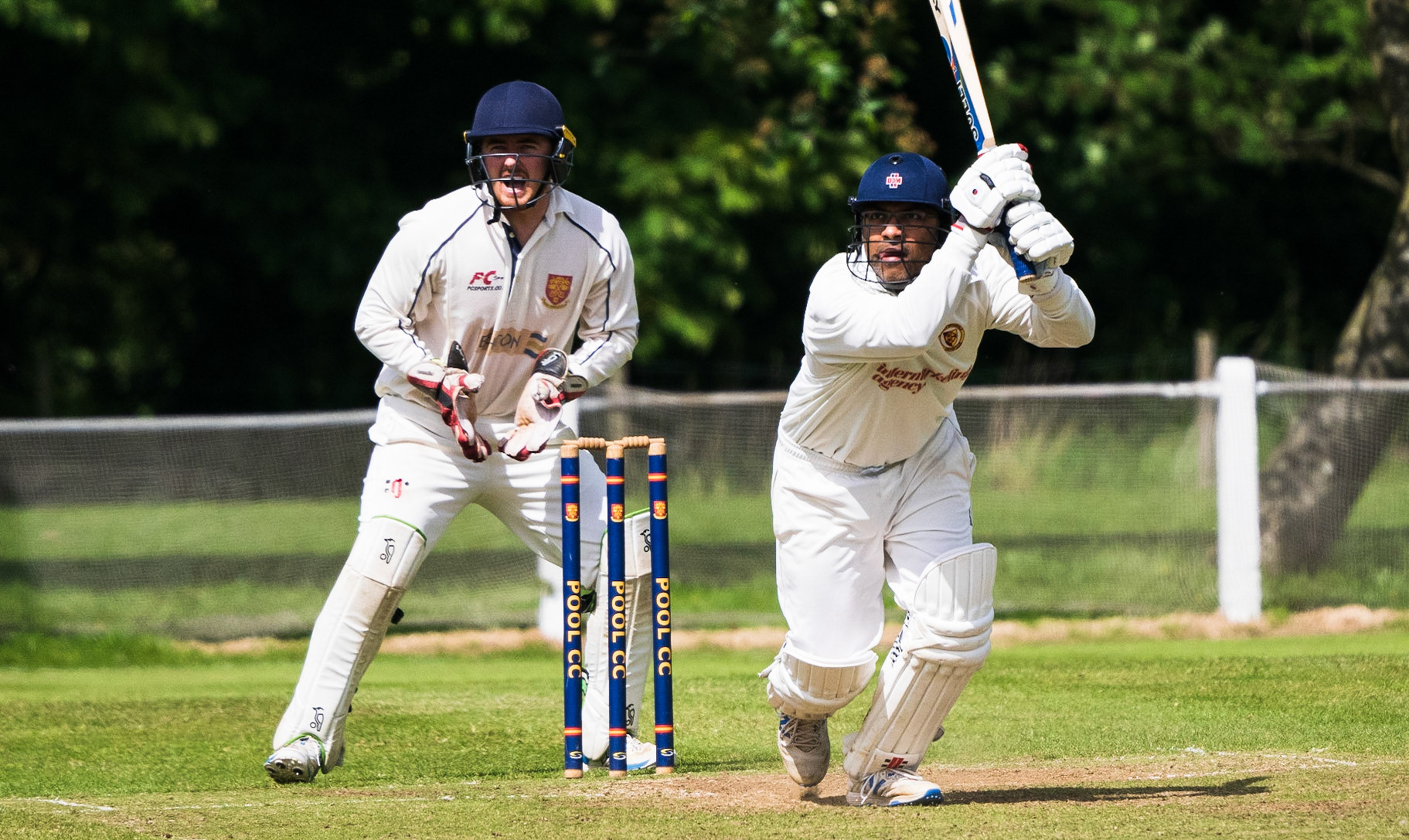 Pool CC wicket keeper dismauyed as St. Chads centurion Saugata Bhattacharya strikes out.