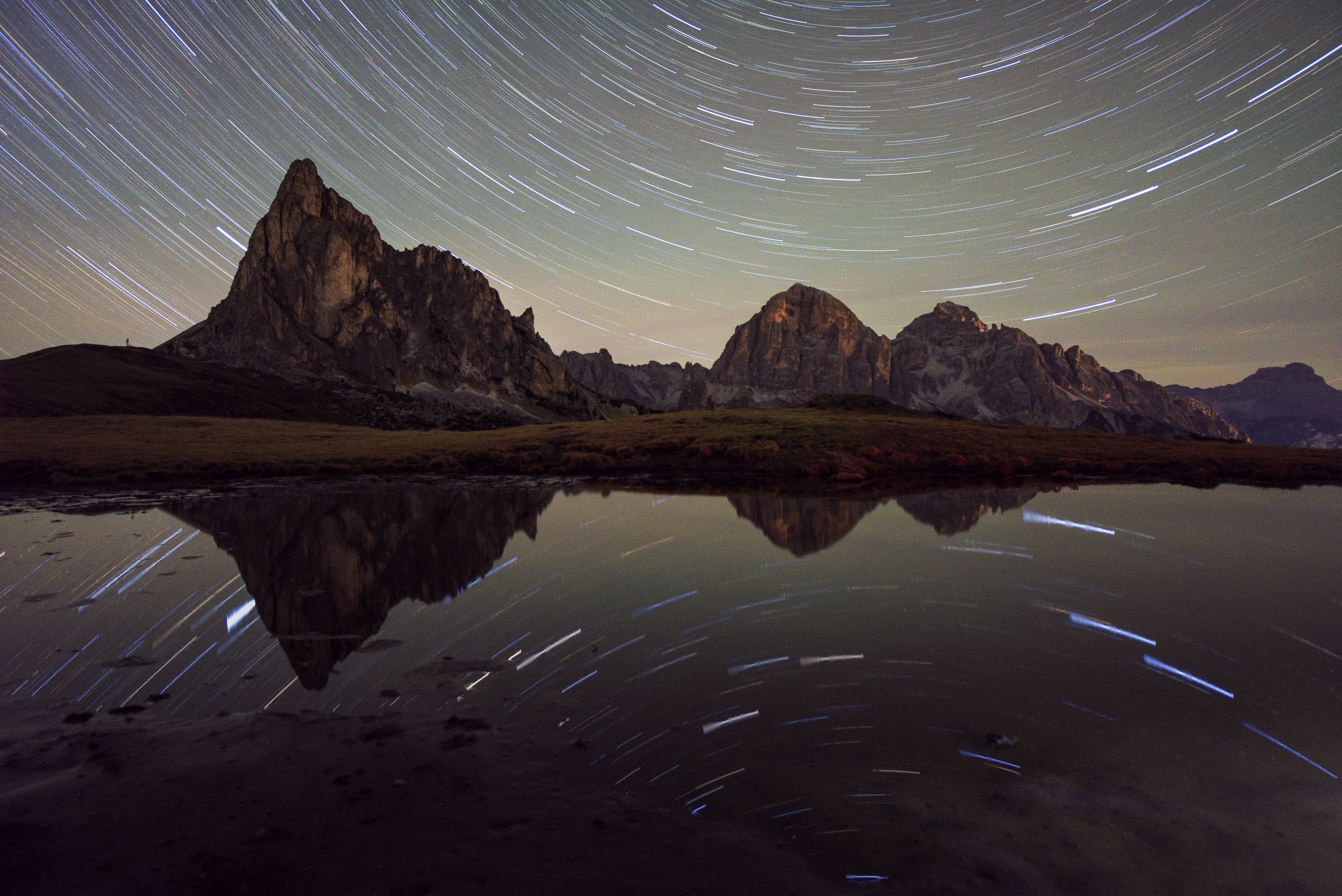 Star trails, Italy
