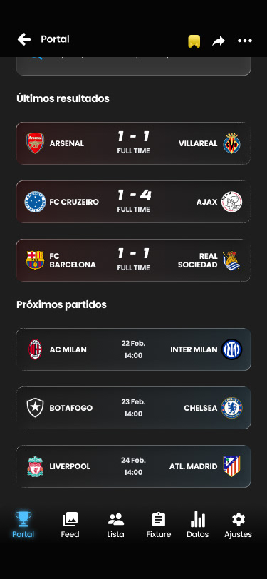 Results and Next Matchs