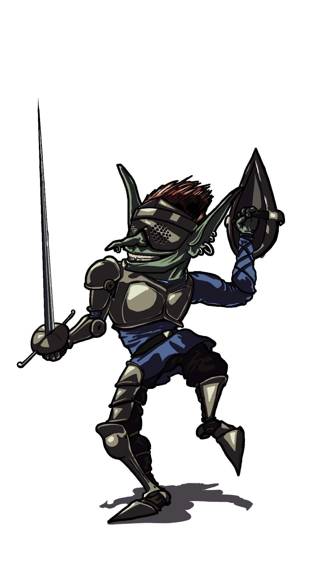 A goblin character concept for Dungeons and Dragons in a more comic style