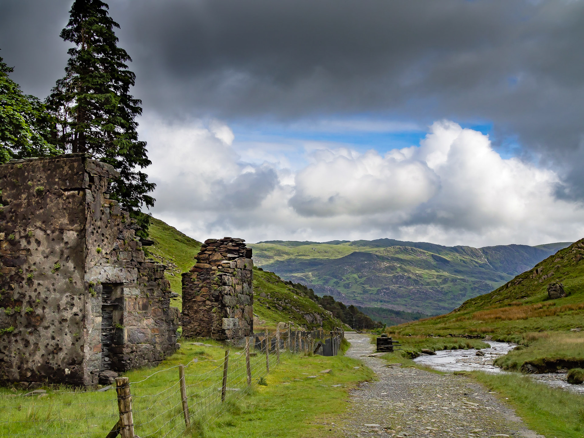 View from watkin path on Mount Snowdon Wales