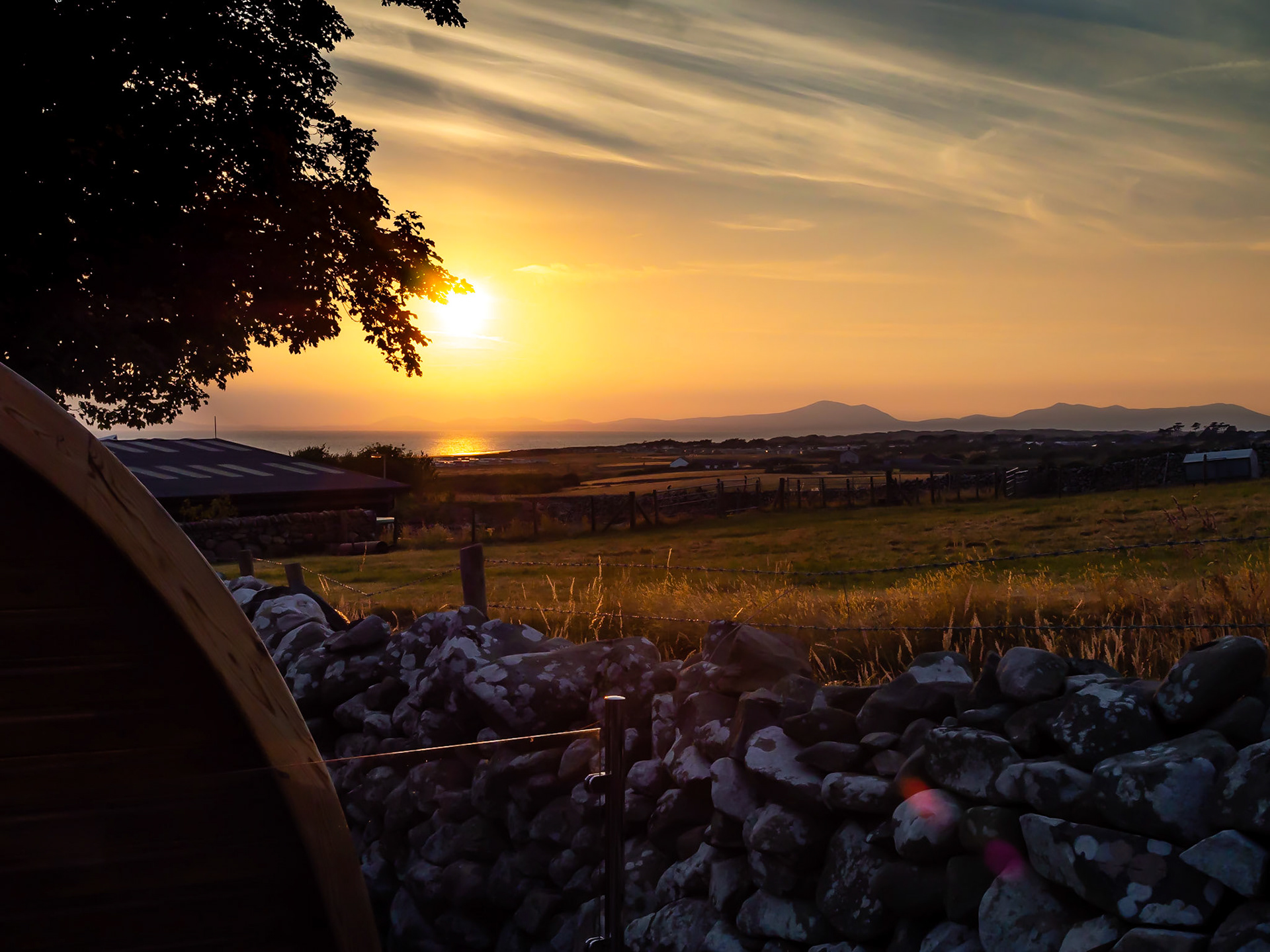 Sunset view over Barmouth Wales