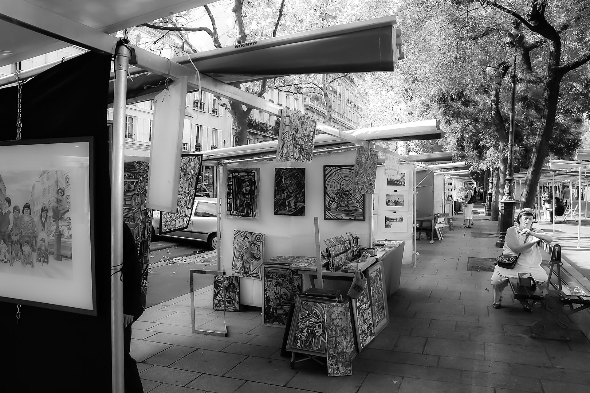 Market stall in Bastille Paris