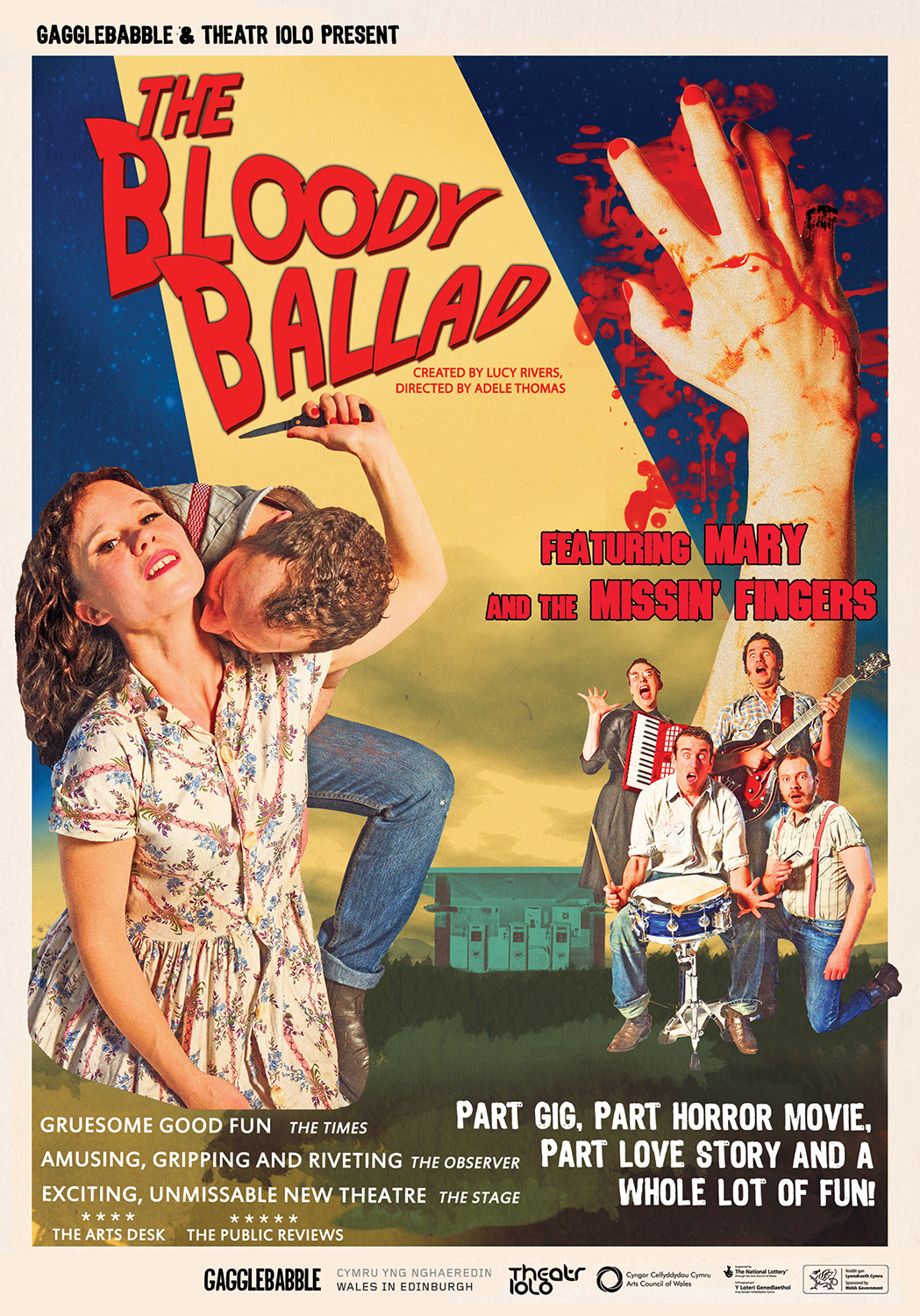 Poster for Gaggle Babble Theatre for The Bloody Ballad