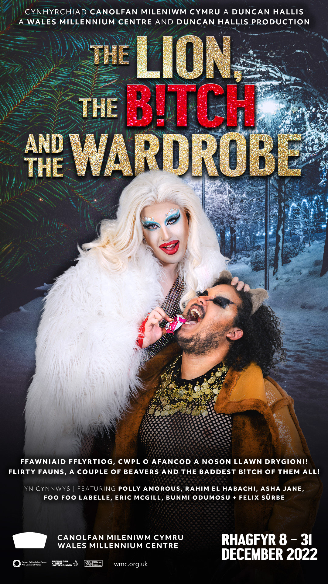 Poster Photography for The Lion, The Bitch and the Wardrobe for The Wales Millennium Centre