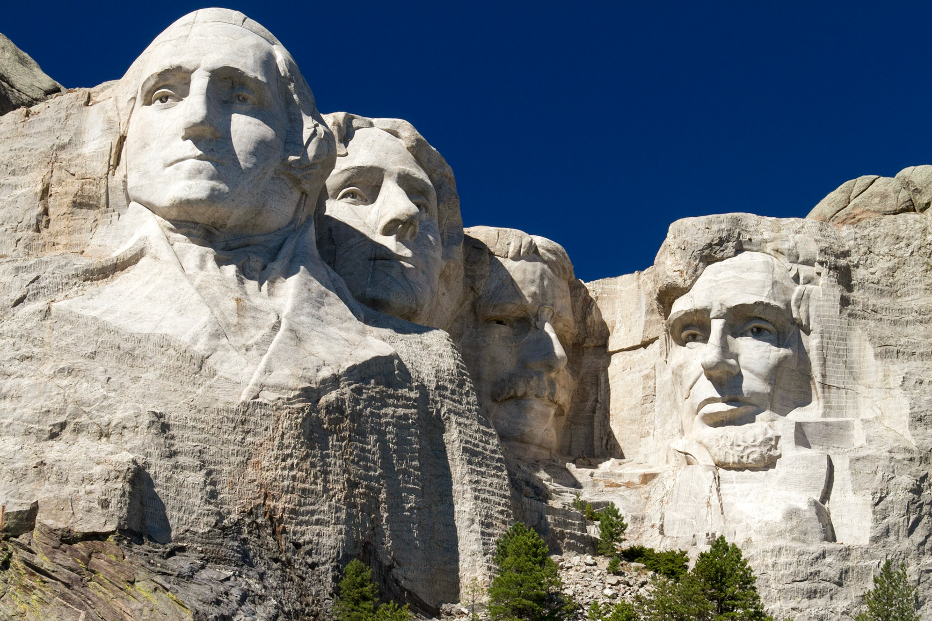 The Mount Rushmore National Memorial is a sculpture carved into the granite face of Mount Rushmore near Keystone, South Dakota, in the United States.
