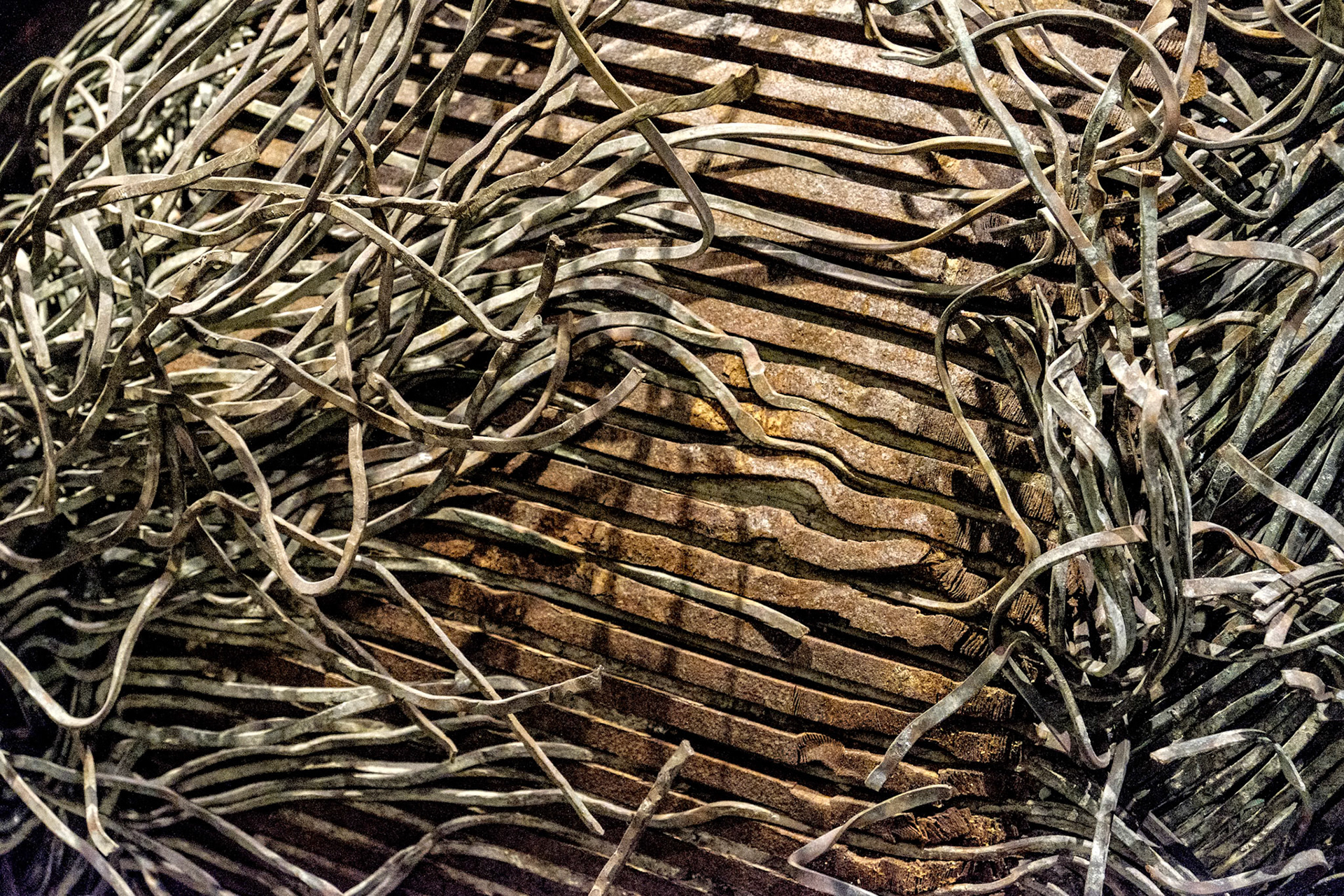 The elevator motor that once shuttled workers up to the highest point of the towers