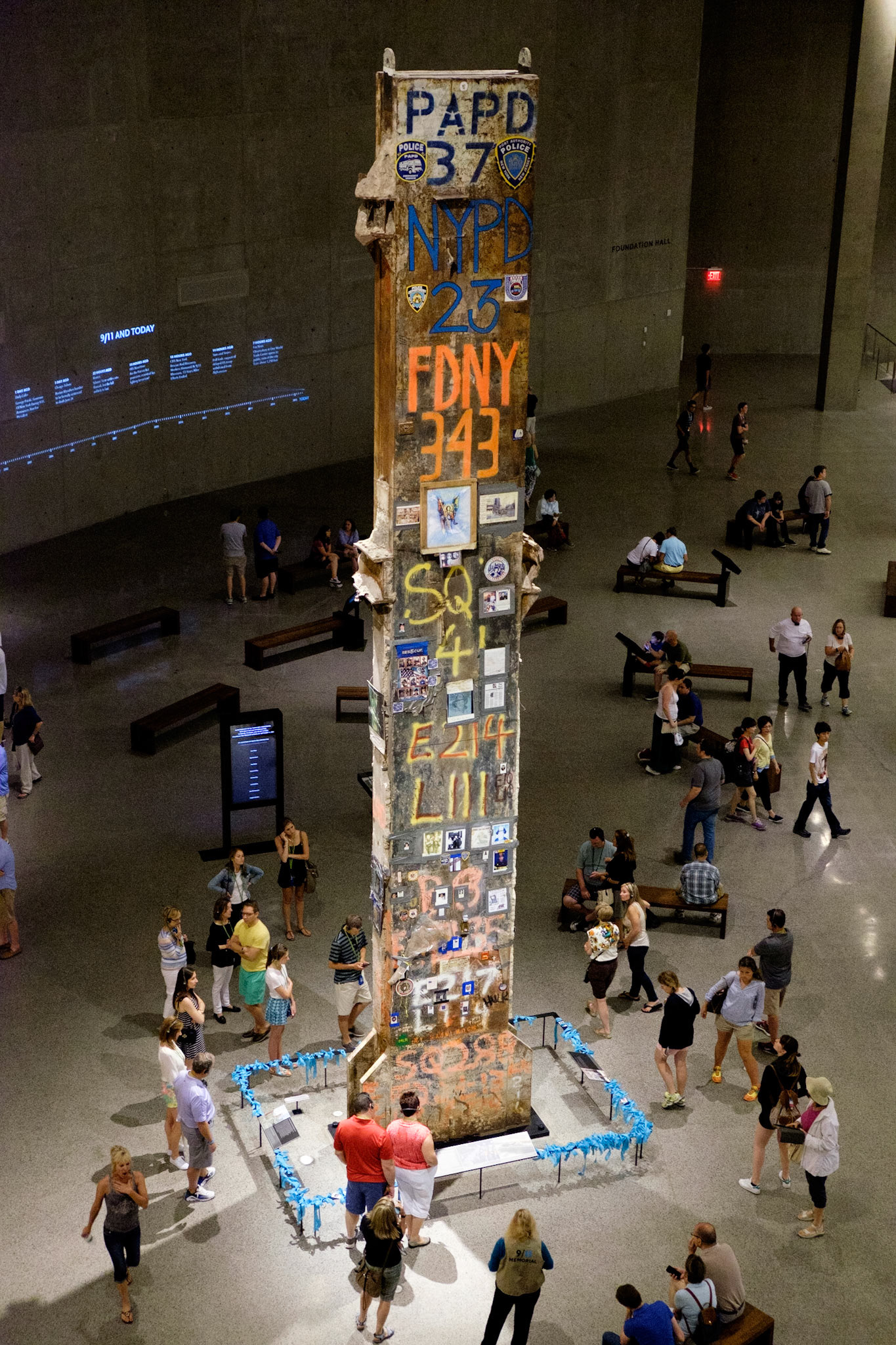 The “last column,” a steel beam that was the last to be removed from ground zero during the cleanup.