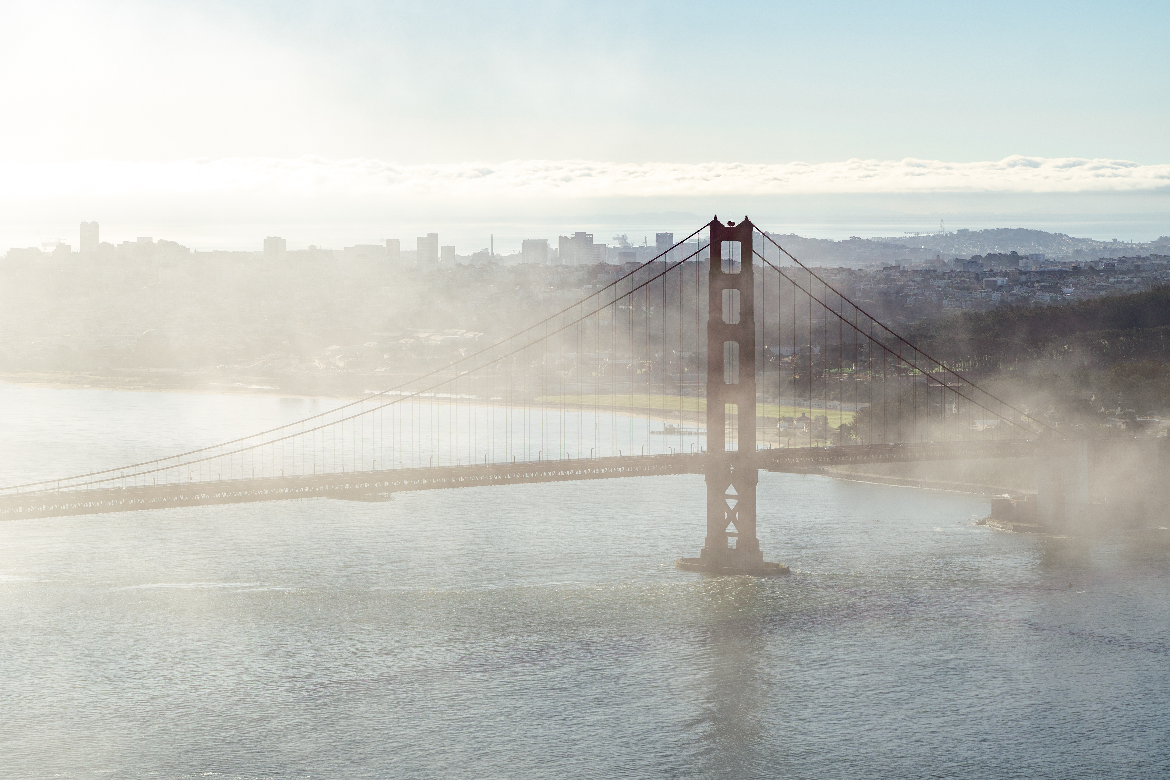 Golden Gate through the Mist, California