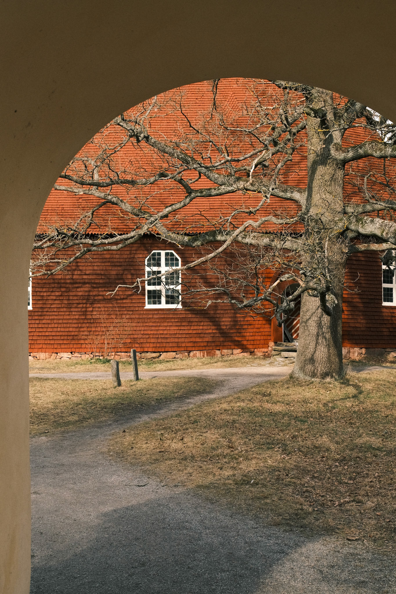 A frame within a frame—Stockholm’s quiet glance.