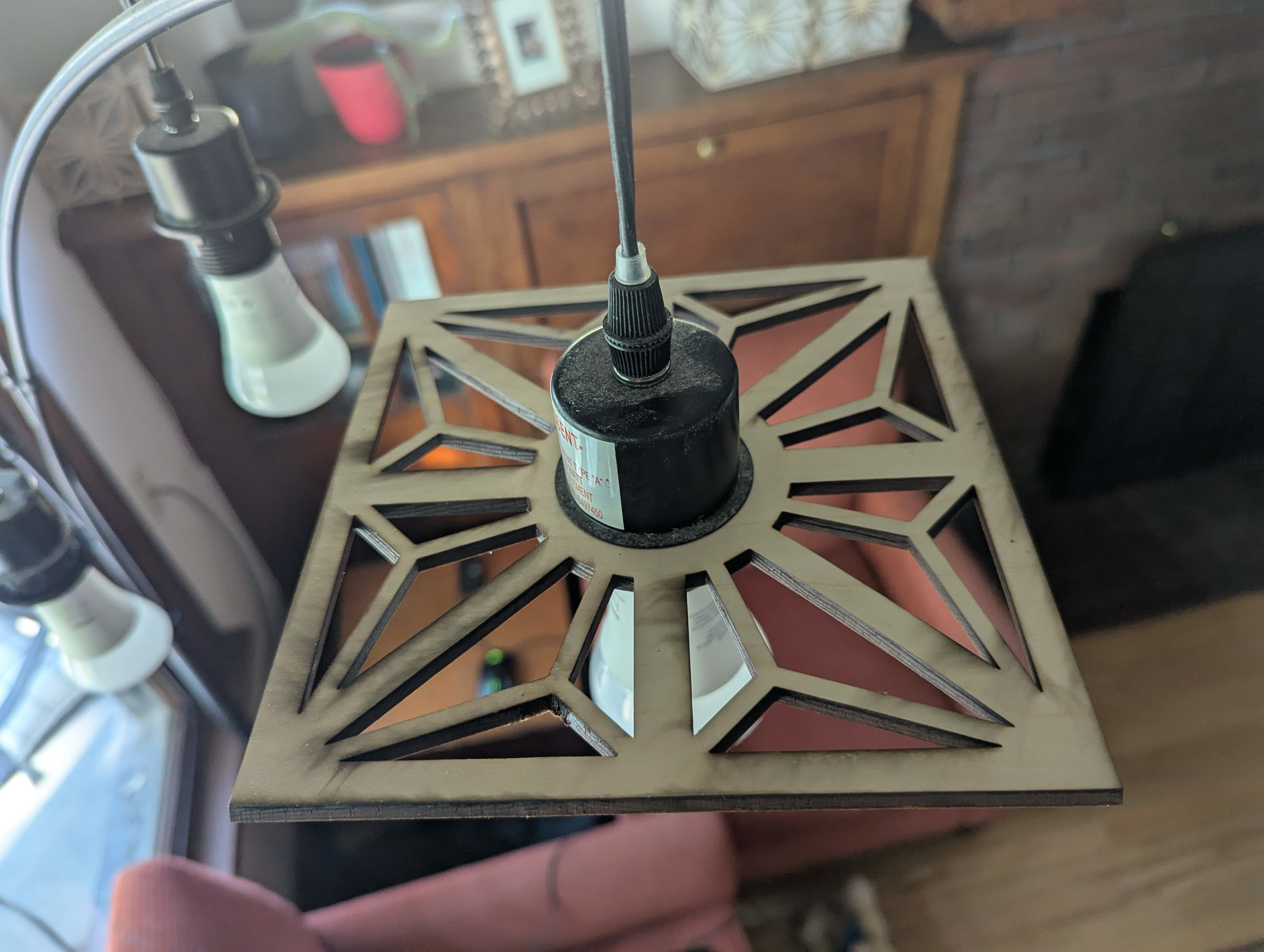 Here's how it hangs from a bulb