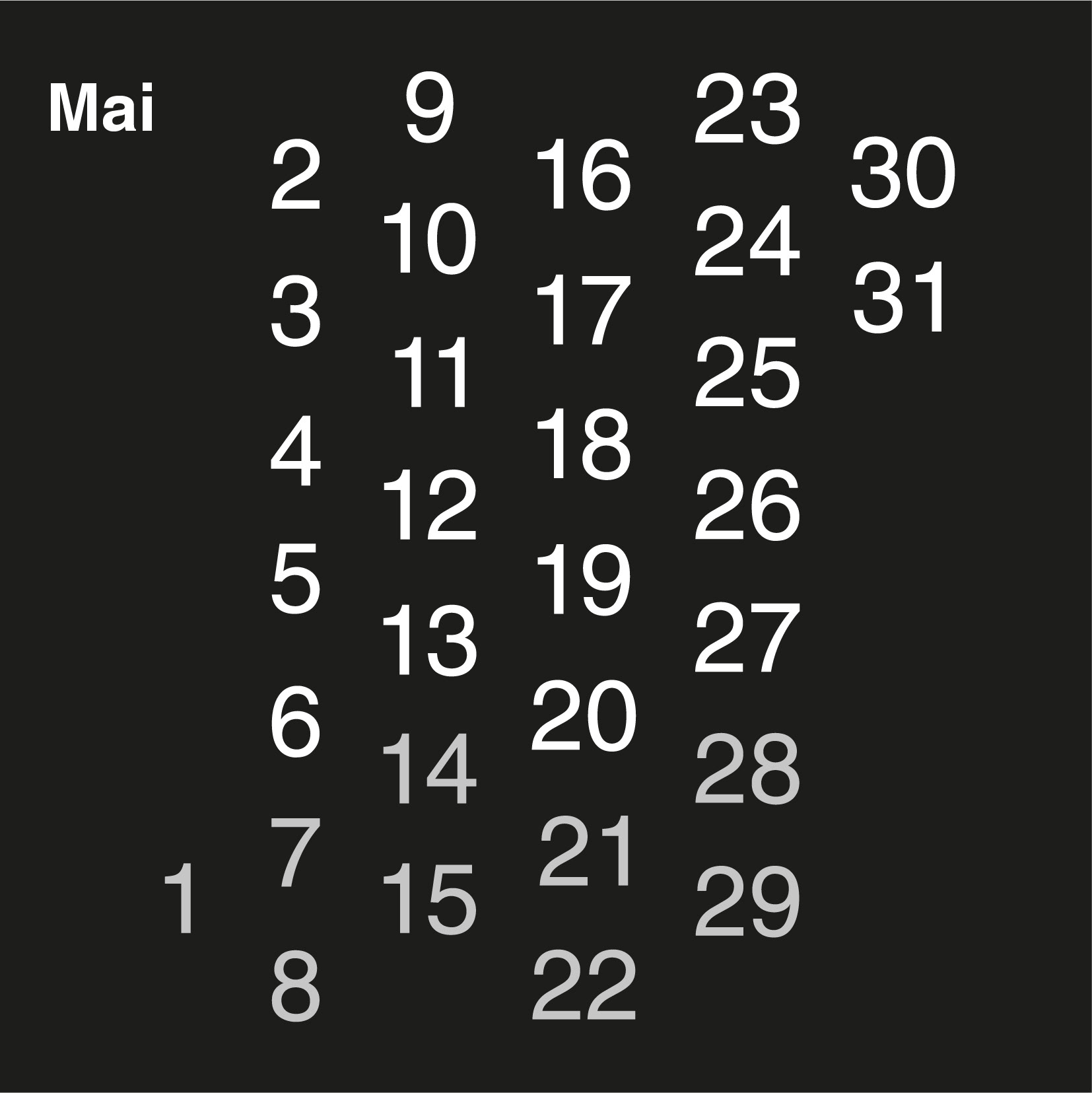 Kalender Mai